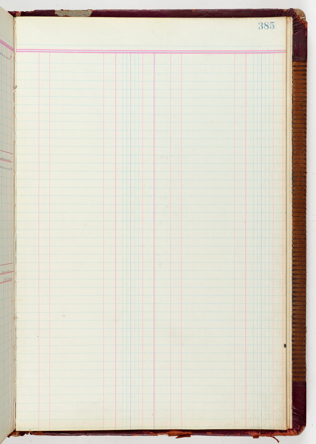 Music Hall Accounting Ledger Journal, volume 6, page 385