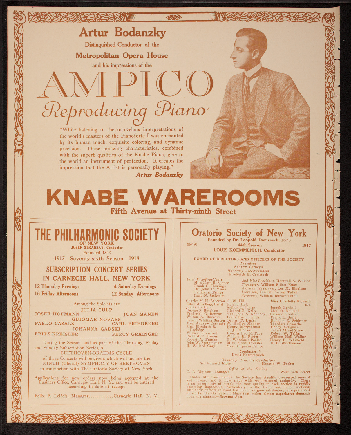 Society of the Friends of Music: Works of Ernest Bloch, May 3, 1917, program page 12