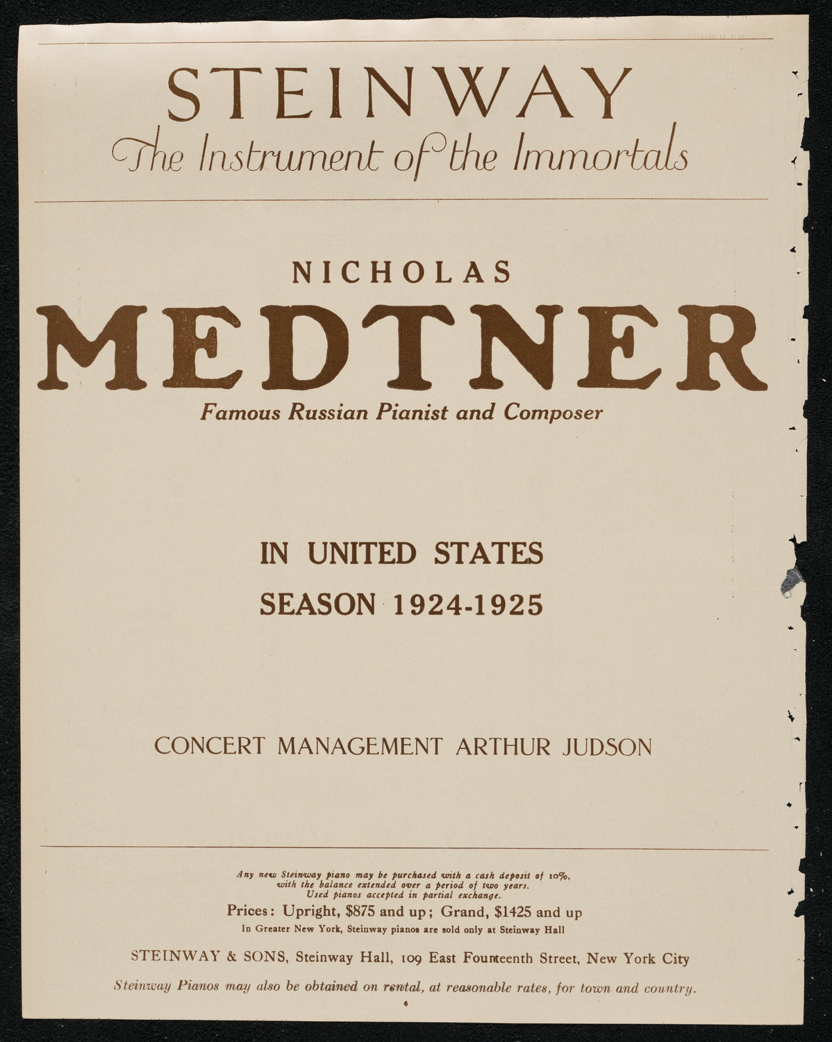 New York Philharmonic, February 16, 1924, program page 4