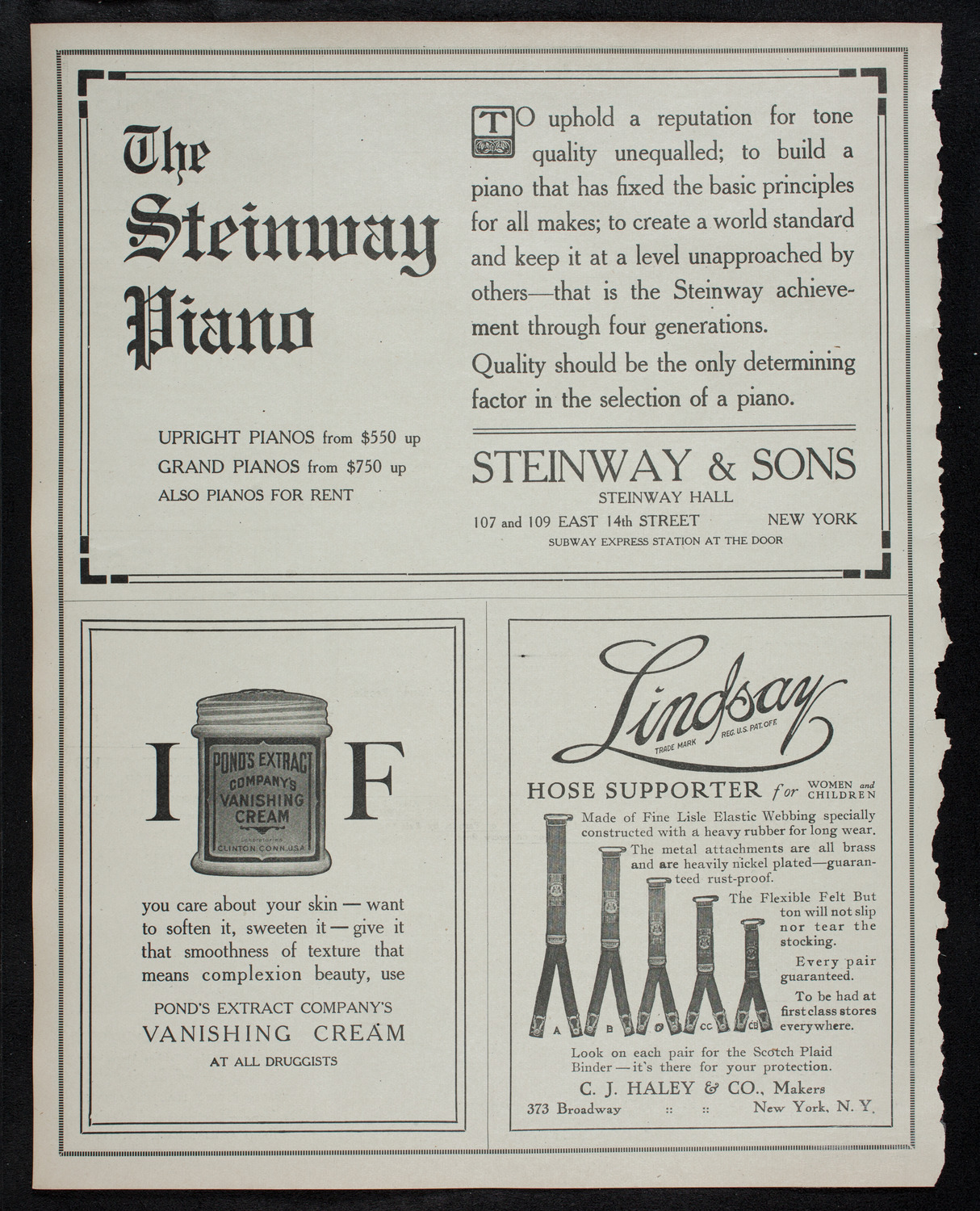 New York Philharmonic, November 29, 1912, program page 4