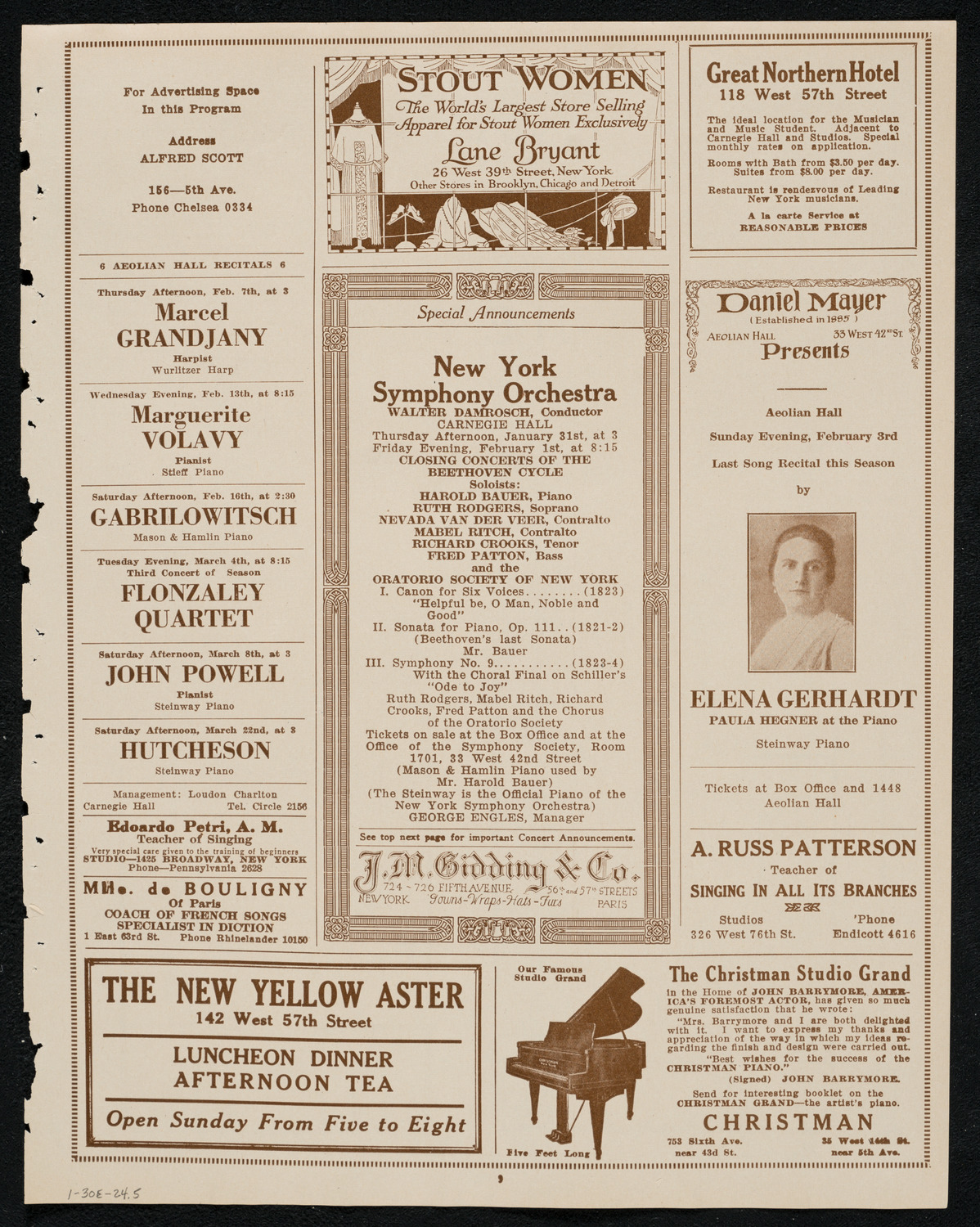 New York Philharmonic Students' Concert, January 30, 1924, program page 11