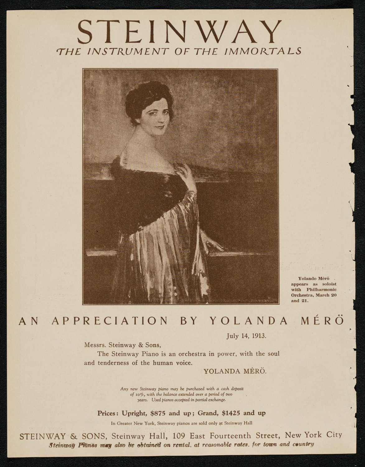 New York Philharmonic Students' Concert, March 19, 1924, program page 4