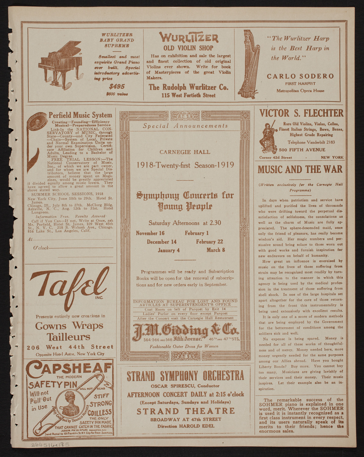 Graduation: College of Pharmacy of the City of New York, May 16, 1918, program page 9