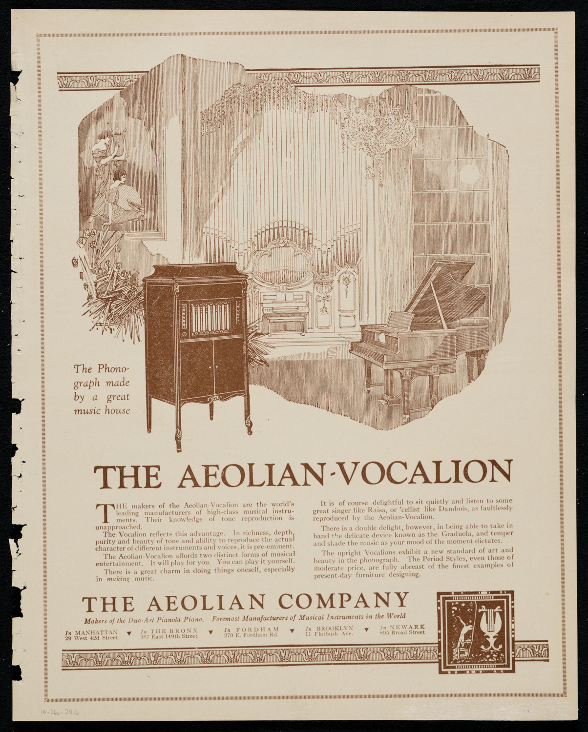 National Symphony Orchestra, October 26, 1920, program page 11