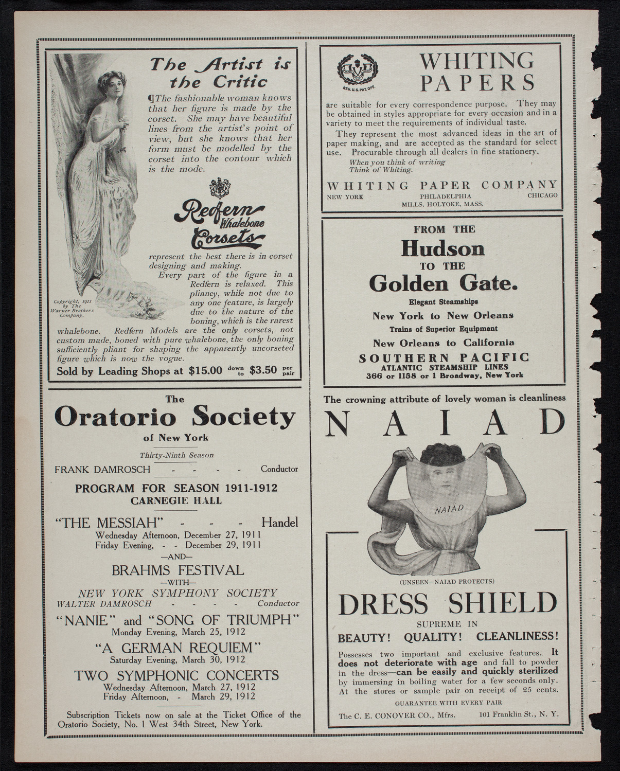 The Civic Forum, October 20, 1911, program page 2