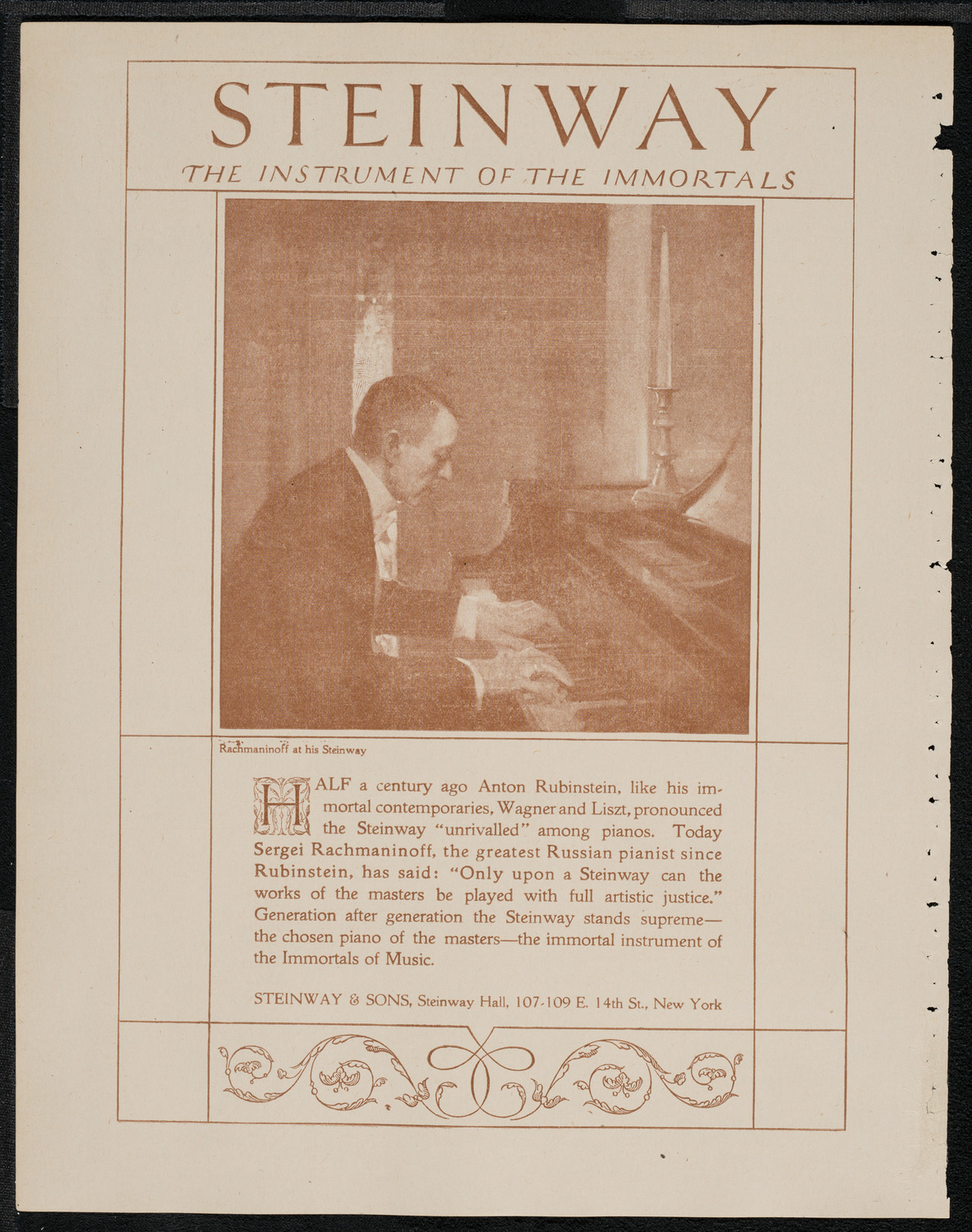 New York Philharmonic, February 25, 1921, program page 4