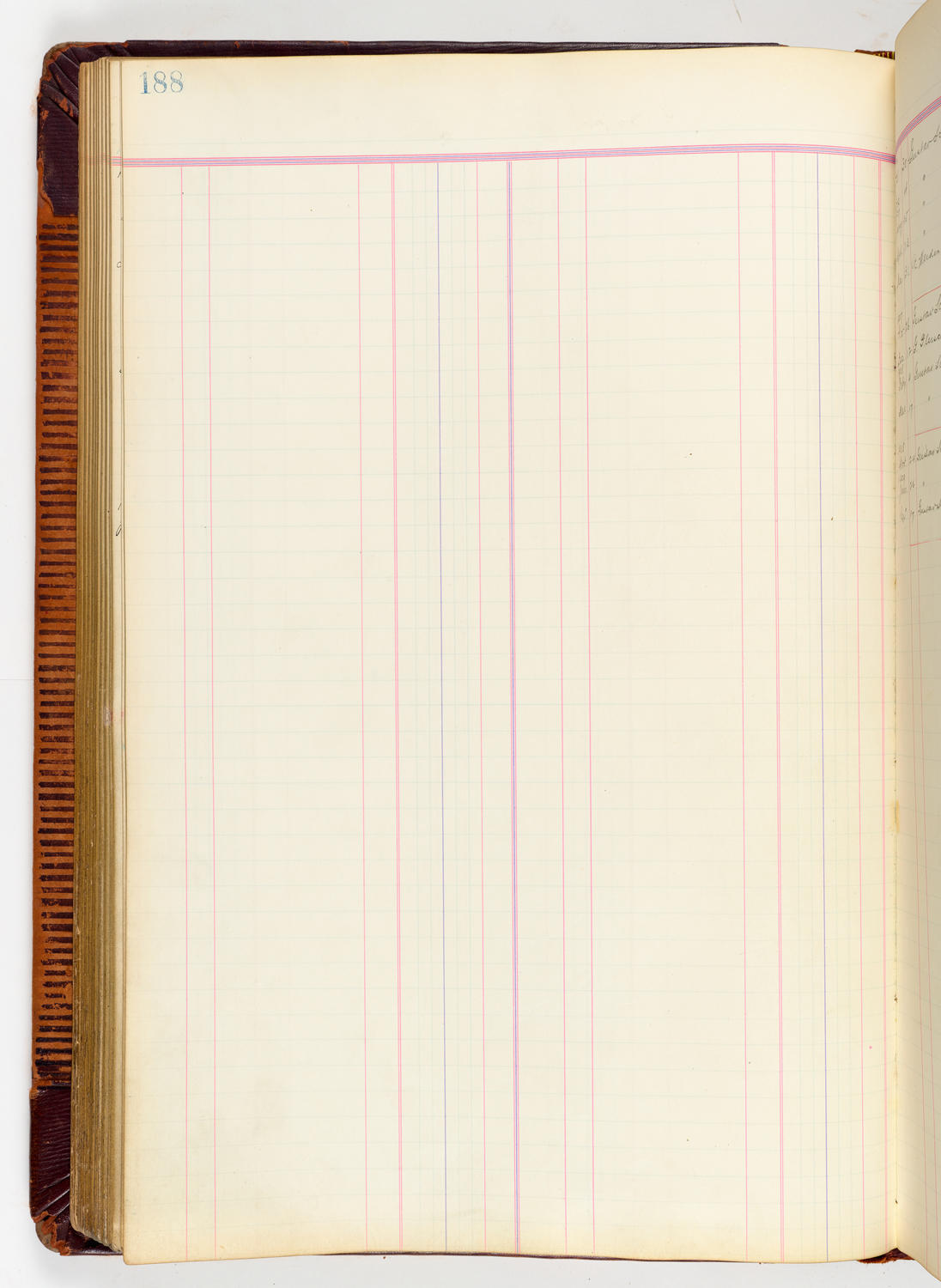 Music Hall Accounting Ledger, volume 3, page 188