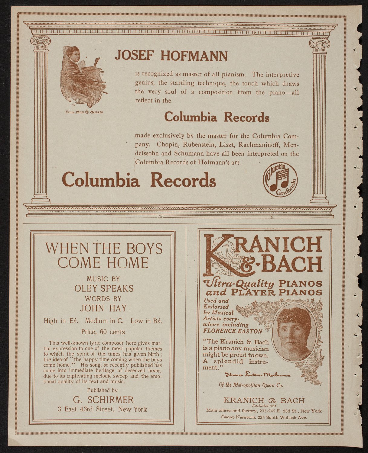 New York Philharmonic, February 22, 1918, program page 6