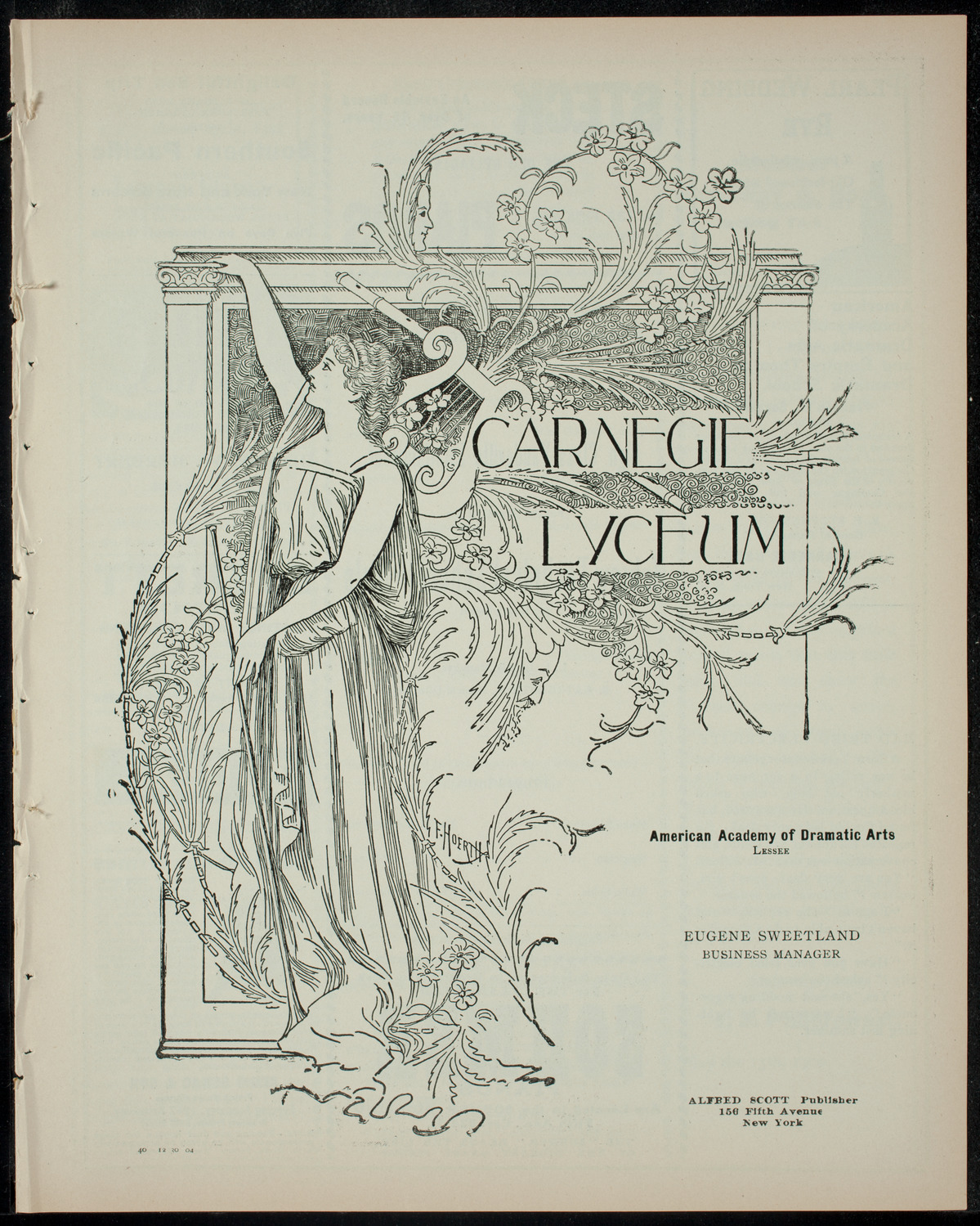 Benefit: Hebrew Technical School for Girls, December 30, 1904, program page 1