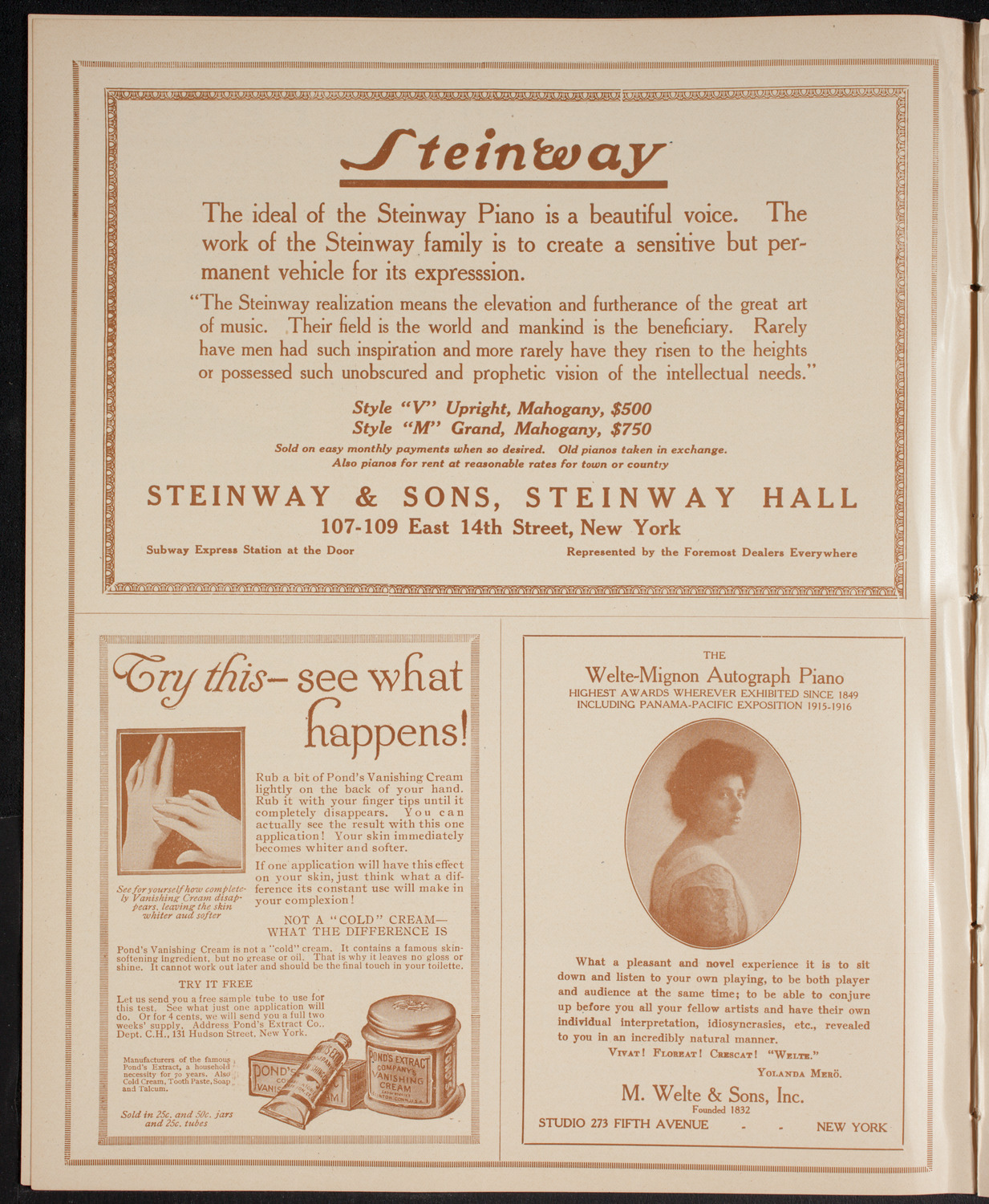 Boston Symphony Orchestra, March 18, 1916, program page 4