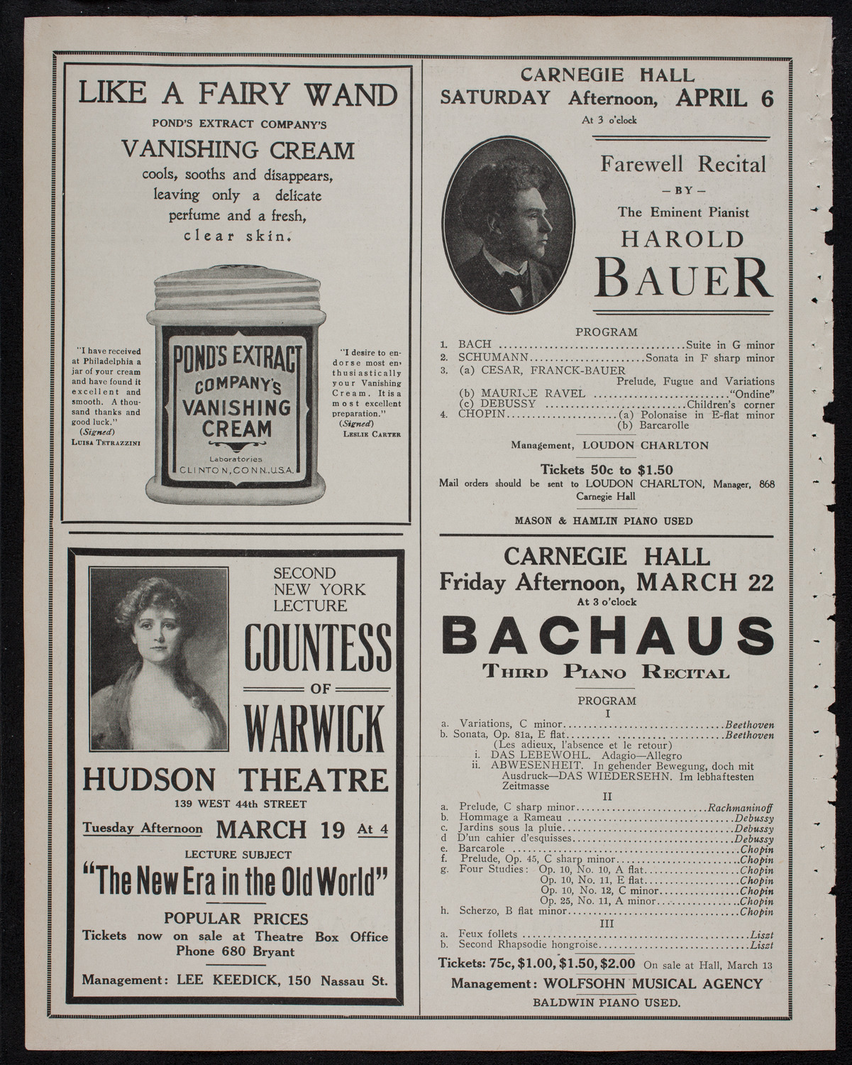 Minneapolis Symphony Orchestra, March 18, 1912, program page 8