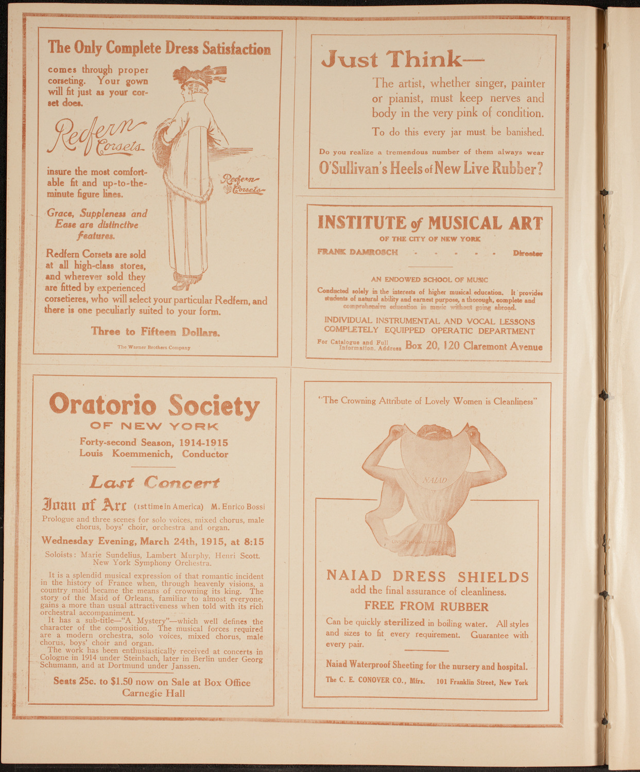 New York Philharmonic, January 3, 1915, program page 2