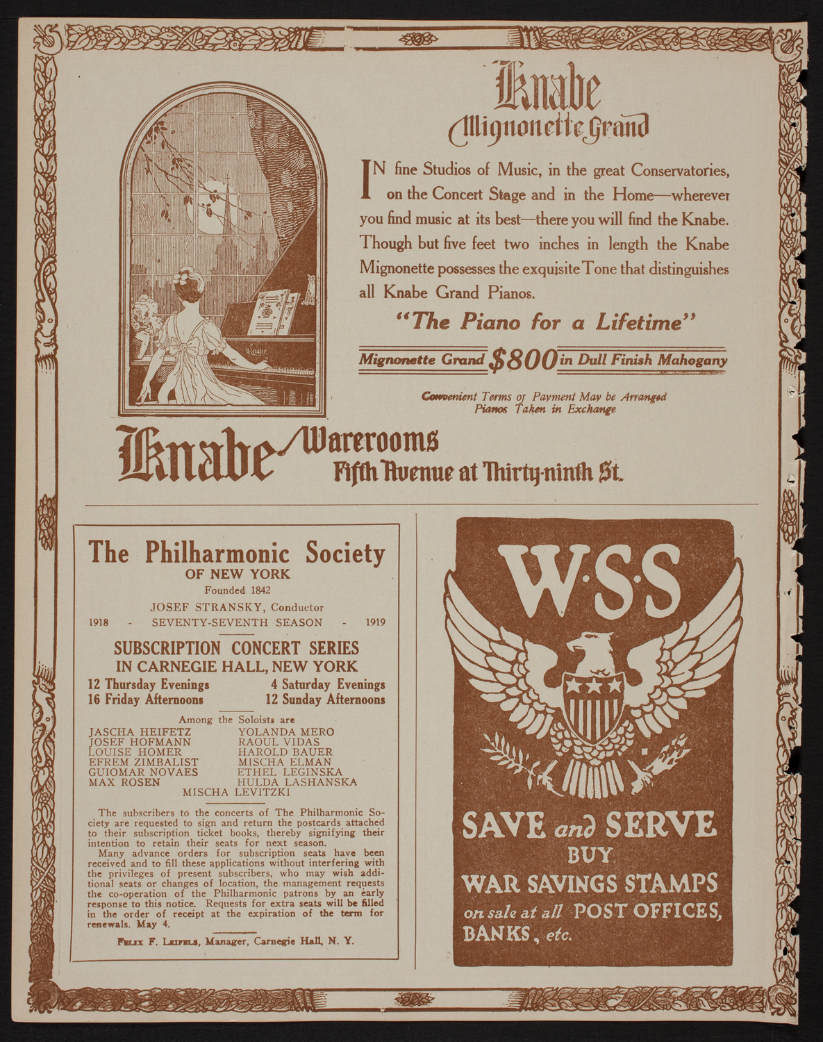 Meeting: The Humanitarian Cult, May 14, 1918, program page 12