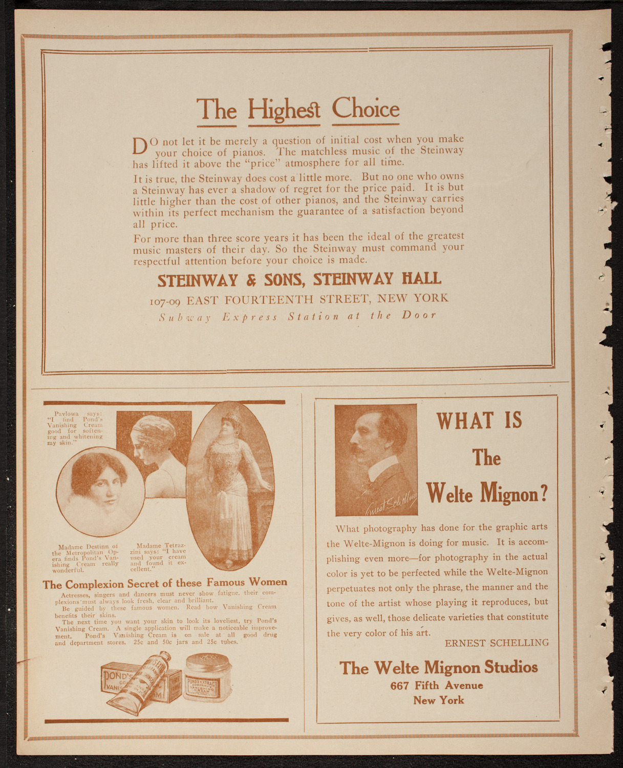 New York Philharmonic, February 2, 1917, program page 4