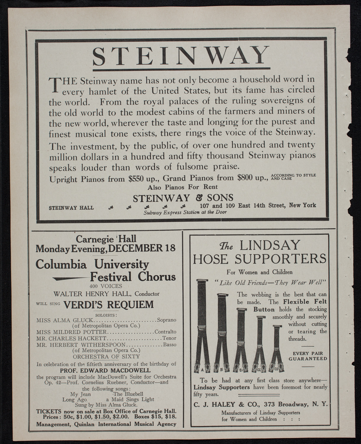 Elmendorf Lecture: The Garden of Allah, December 17, 1911, program page 4