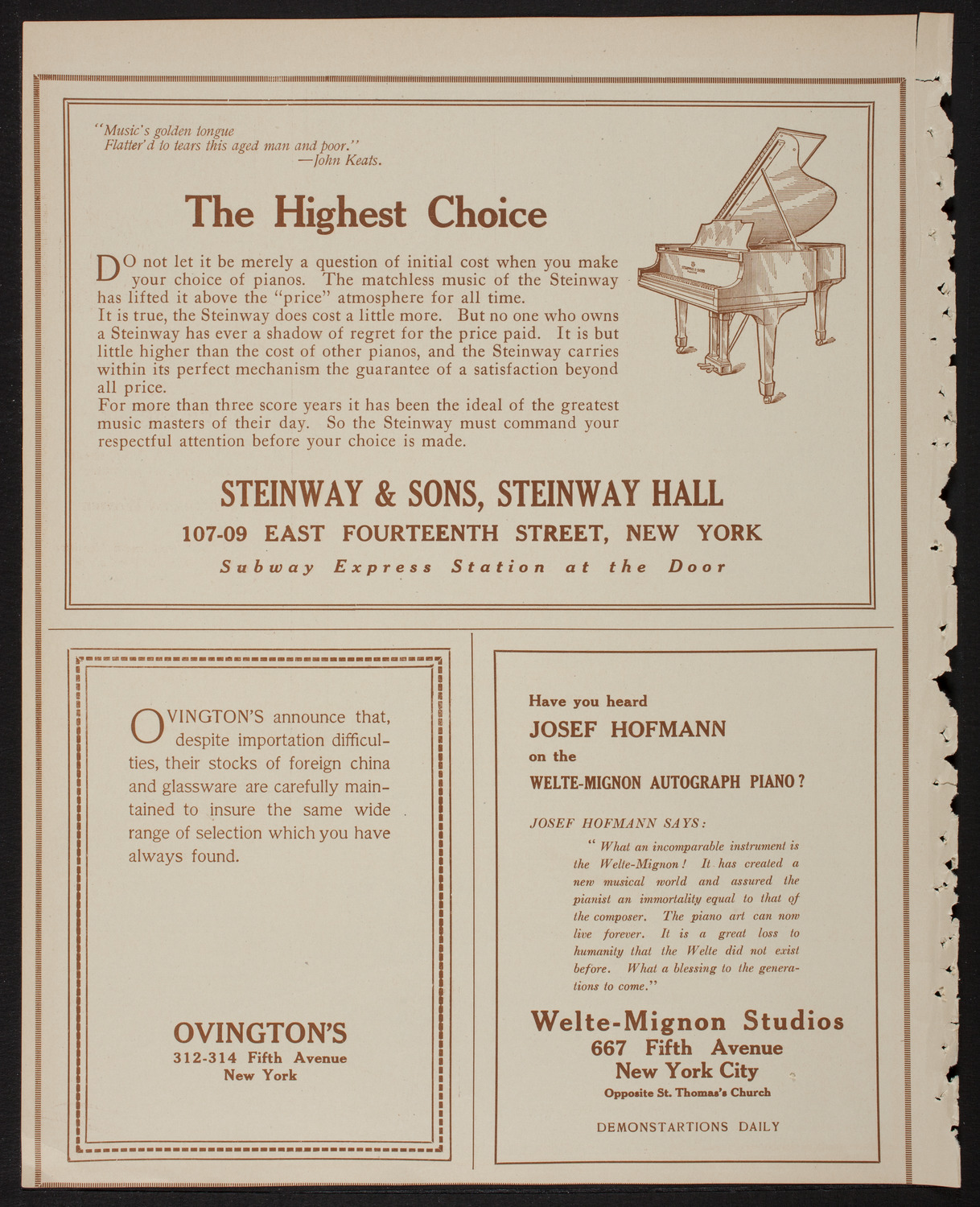 New York Philharmonic, February 21, 1918, program page 4