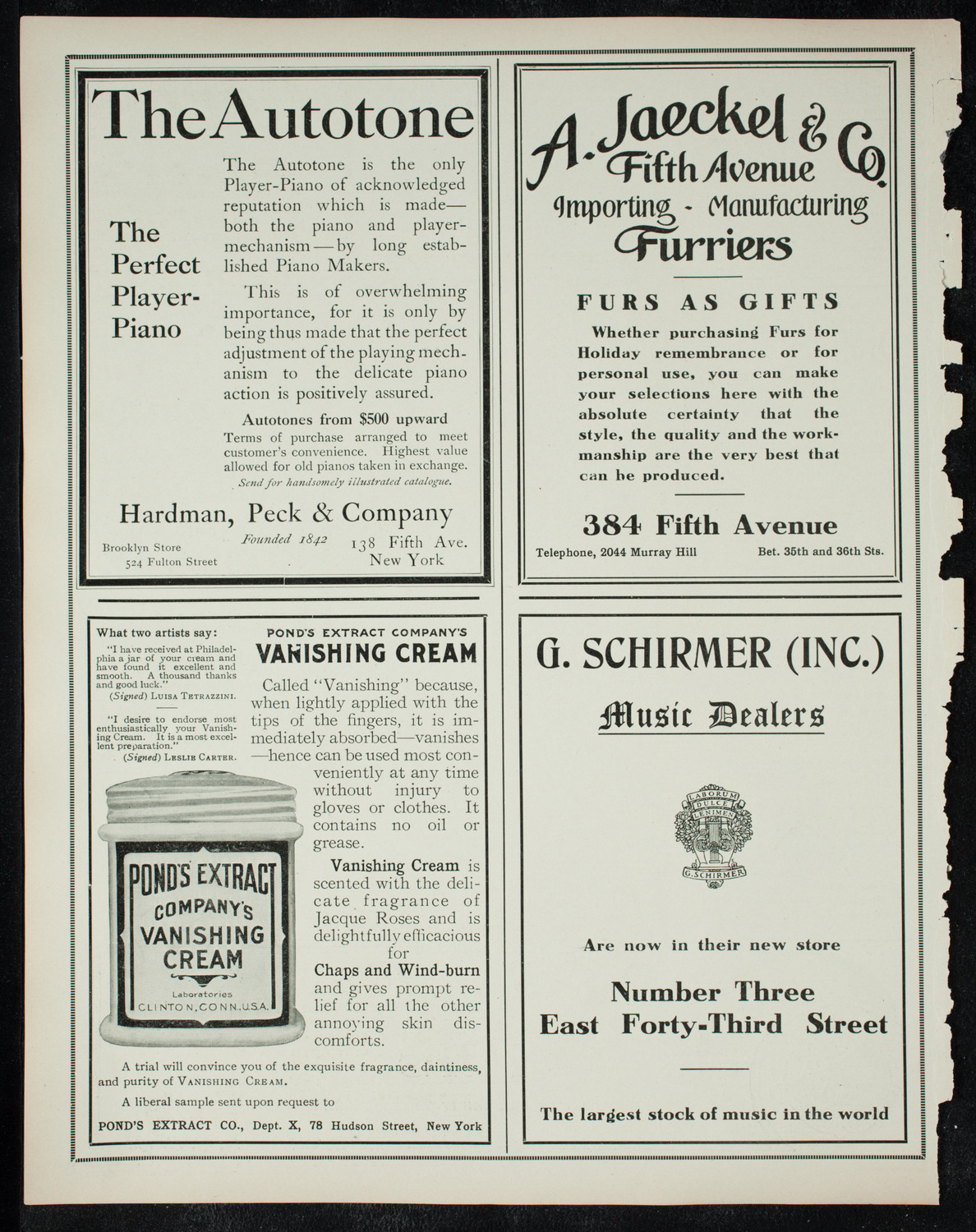 People's Symphony Concert, December 18, 1910, program page 8