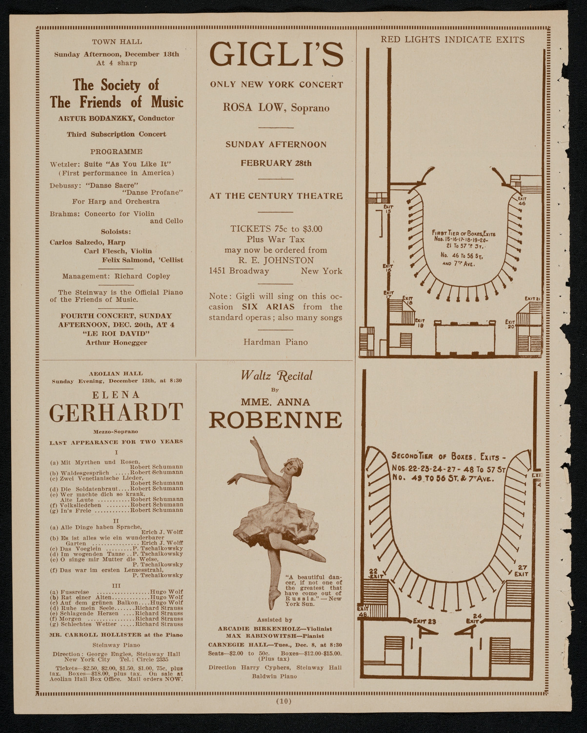 Philadelphia Orchestra, December 1, 1925, program page 10