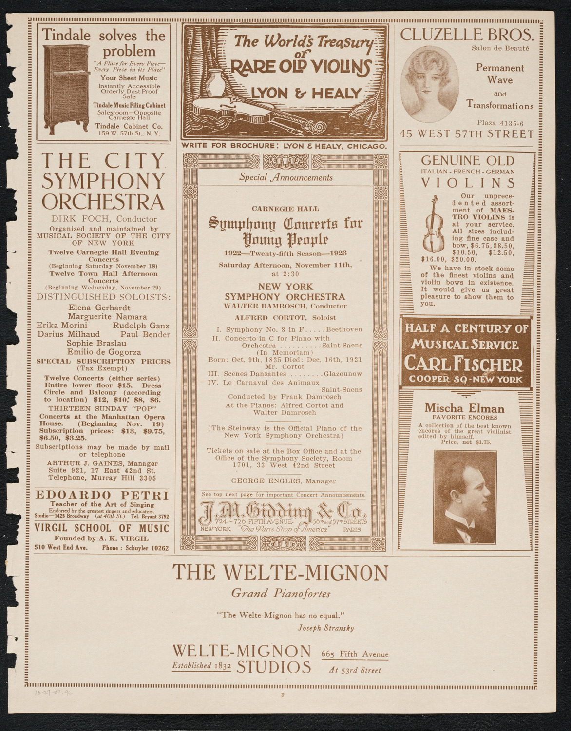 Roosevelt Birthday Celebration, October 27, 1922, program page 9