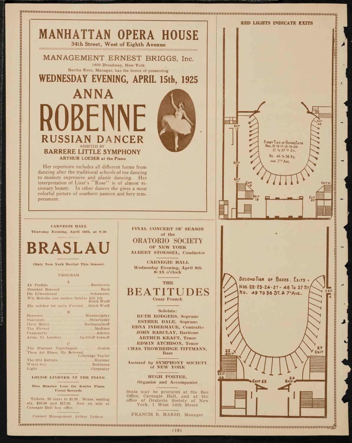 Freiheit Jubilee Concert, April 4, 1925, program page 10