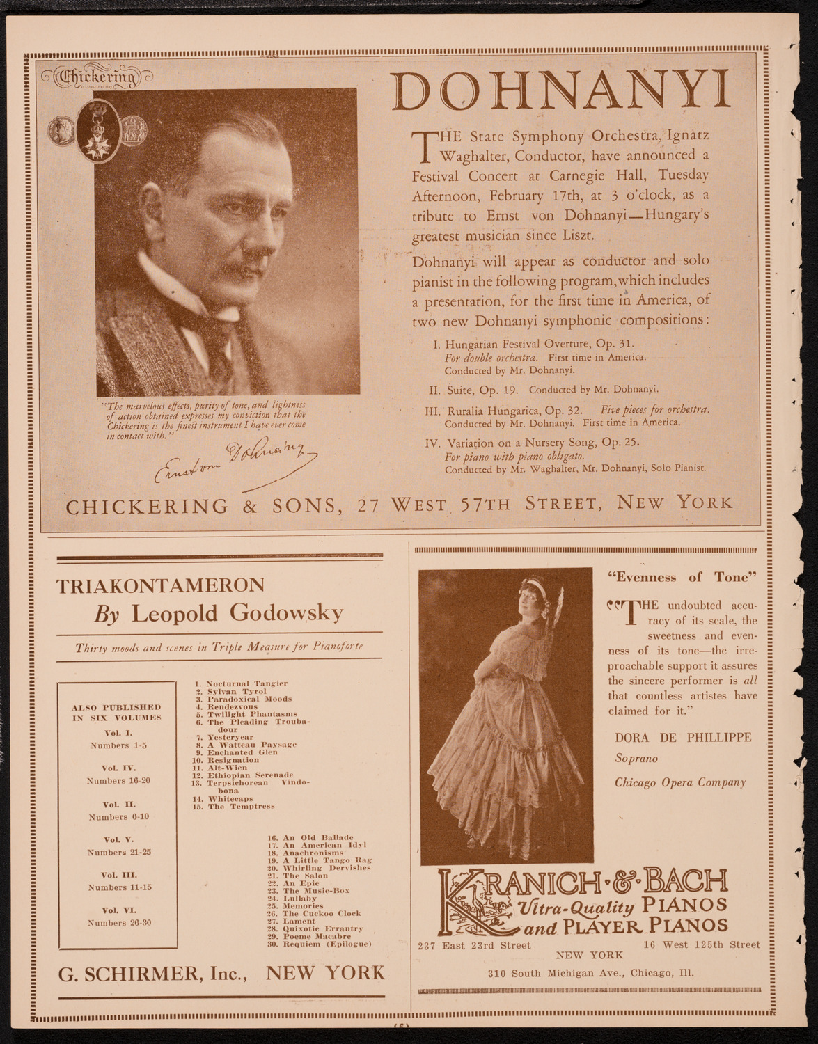 New York Philharmonic, February 13, 1925, program page 6