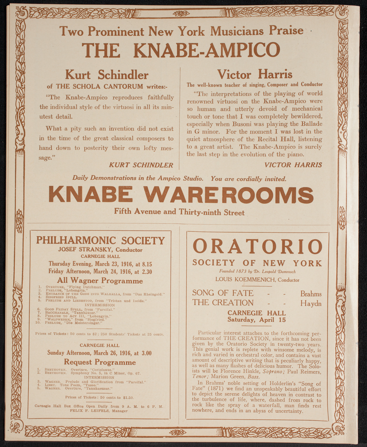 Russian Symphony Society of New York, March 18, 1916, program page 12