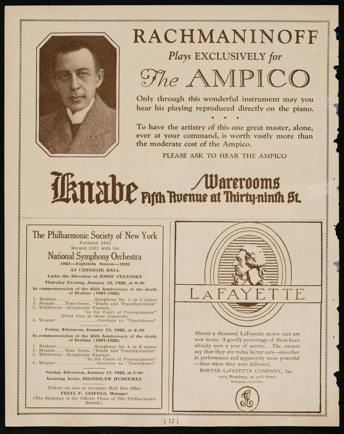 Burton Holmes Travelogue: Mexico, January 9, 1922, program page 12