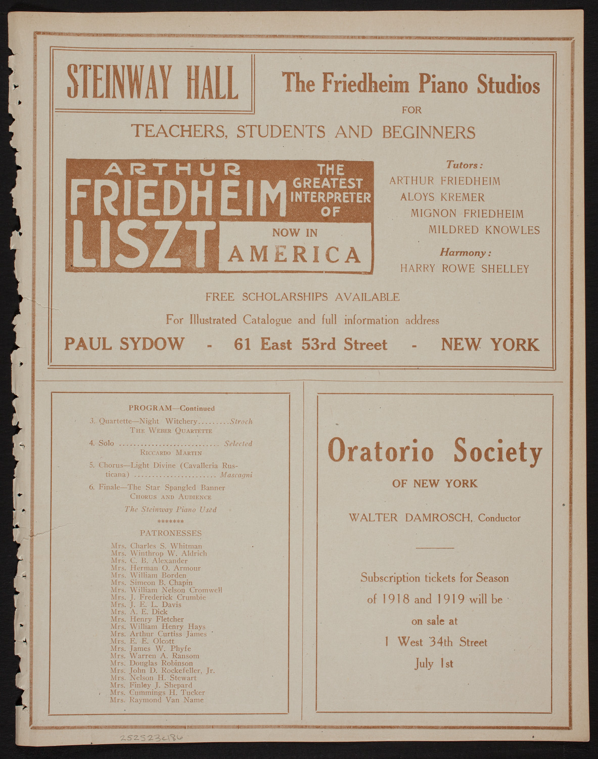Benefit: American Red Cross, May 23, 1918, program page 11