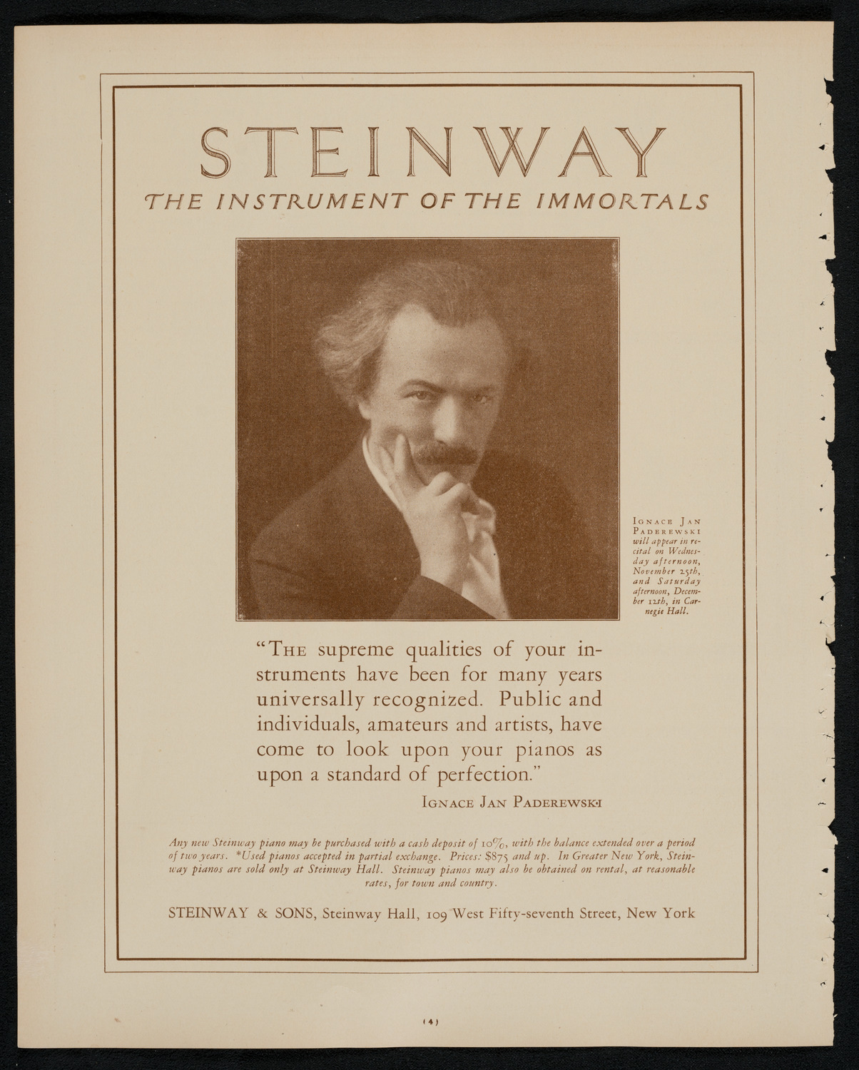 New York Symphony Orchestra, November 20, 1925, program page 4