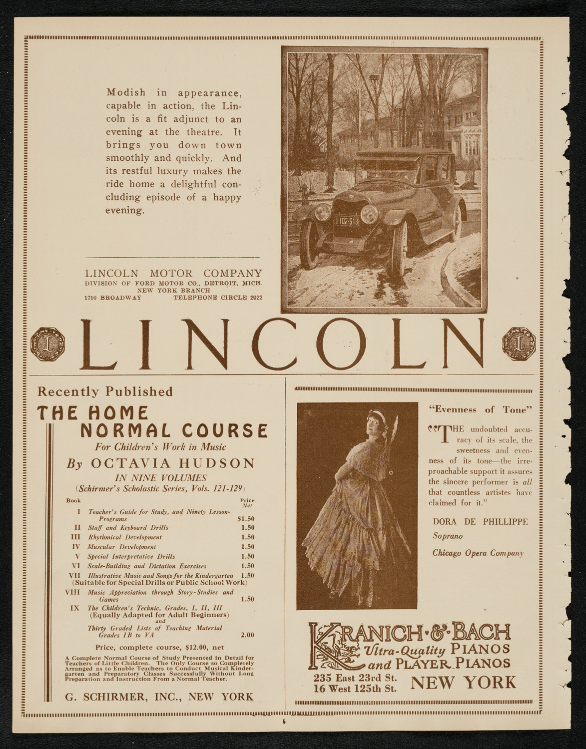 Philadelphia Orchestra and the Toronto Mendelssohn Choir, March 4, 1924, program page 6