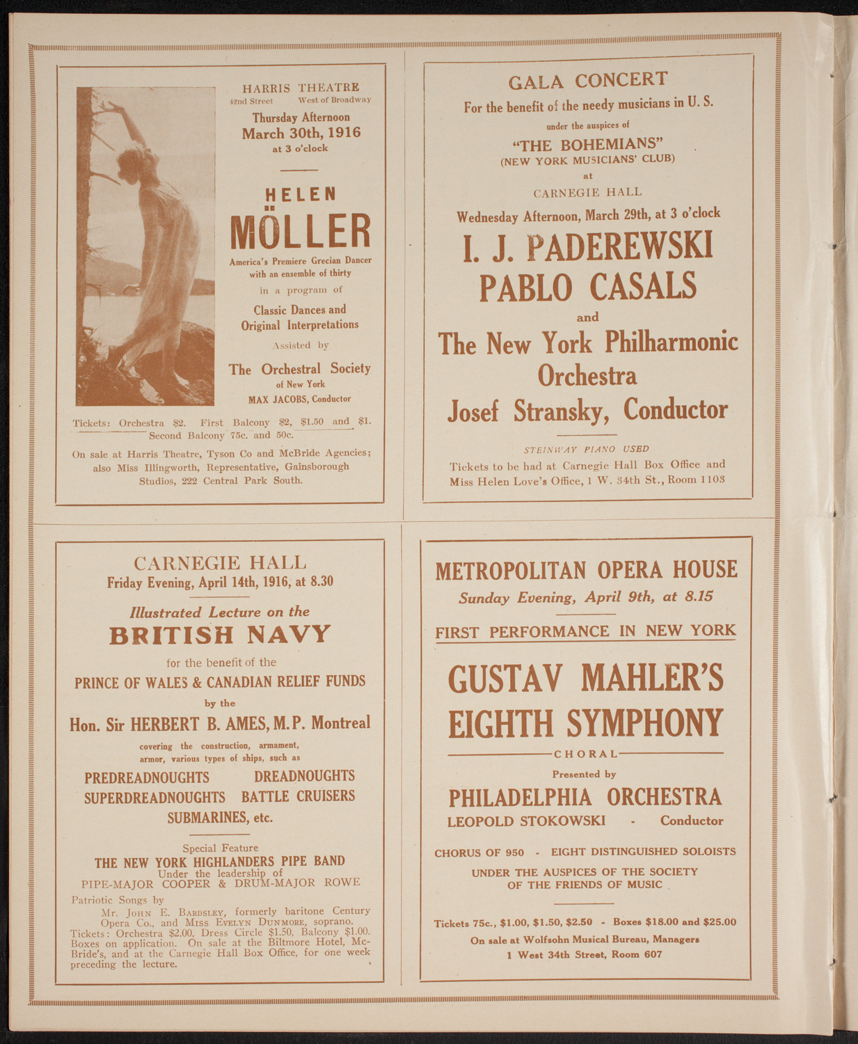 Russian Symphony Society of New York, March 18, 1916, program page 10