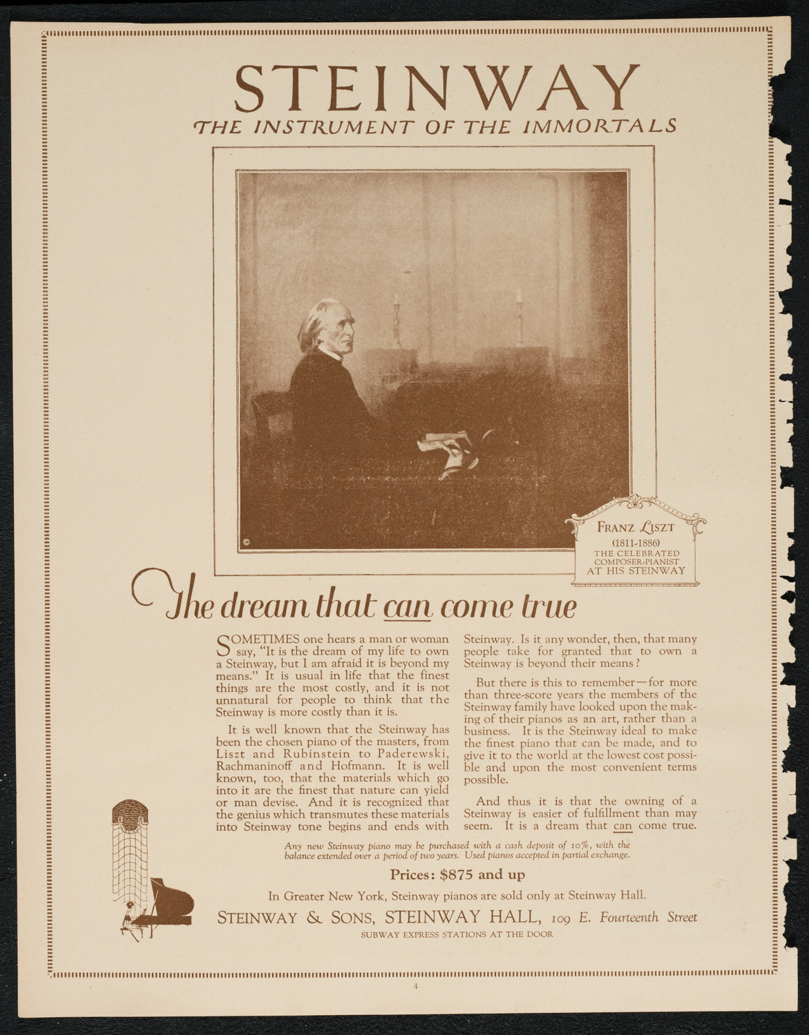 Colin O'More, Tenor, October 25, 1922, program page 4