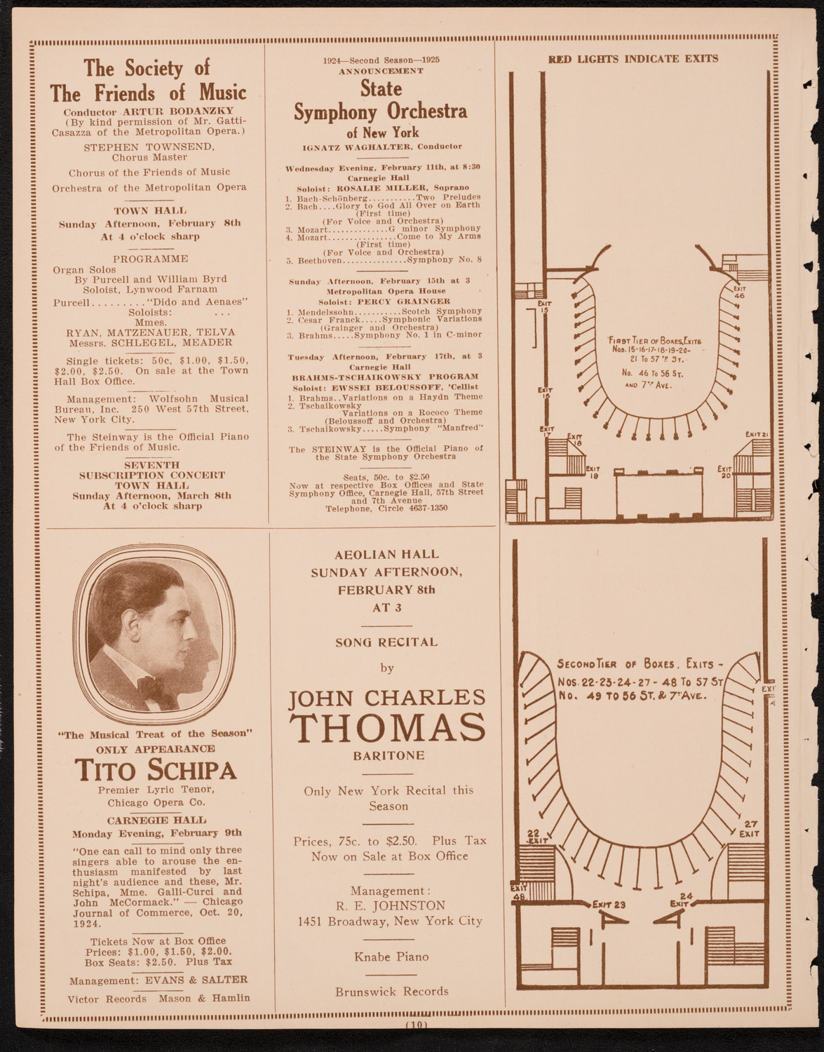 Rudolph Polk, Violin, with members of The New York Philharmonic, February 6, 1925, program page 10