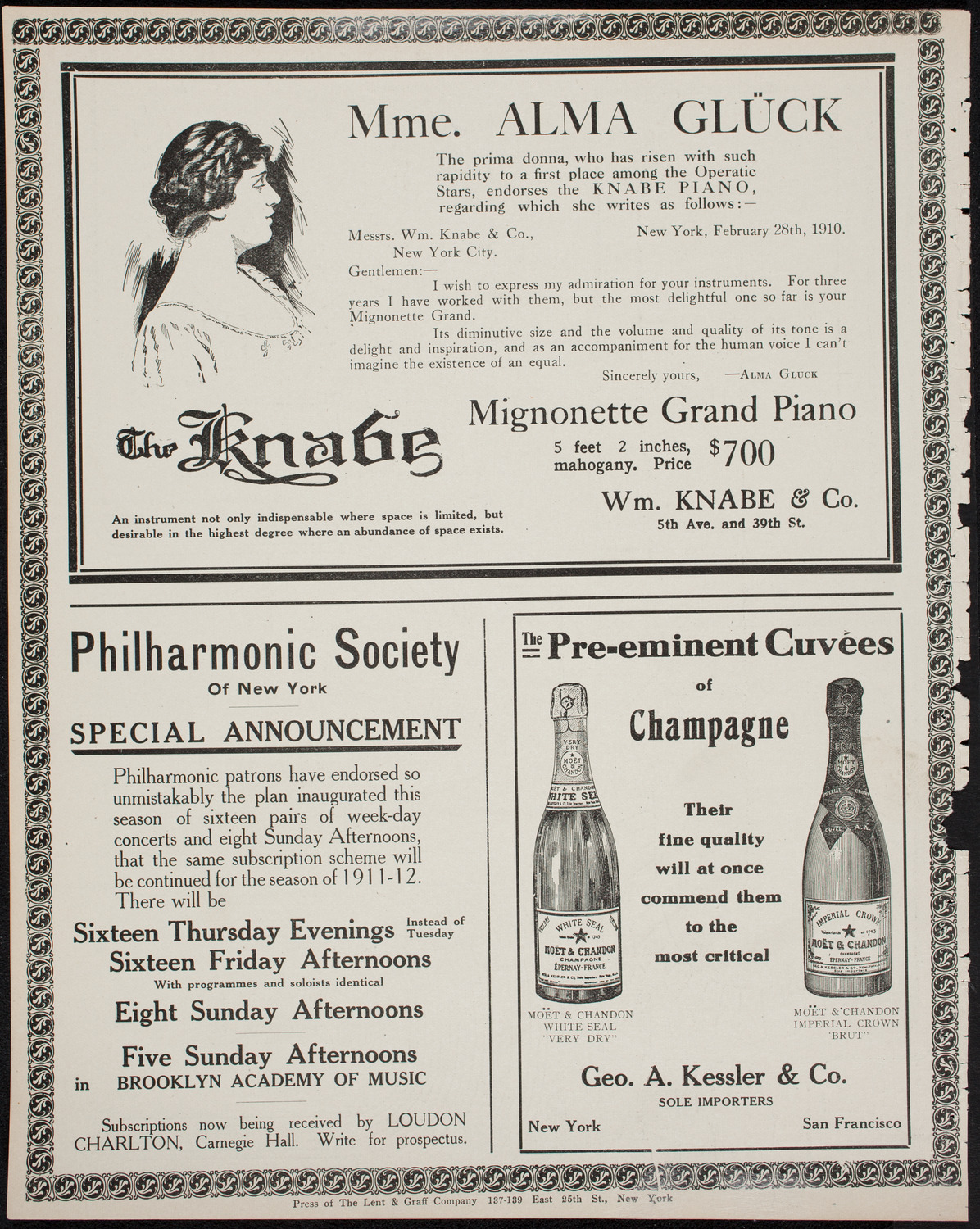 Columbia University Festival Chorus, April 4, 1911, program page 12