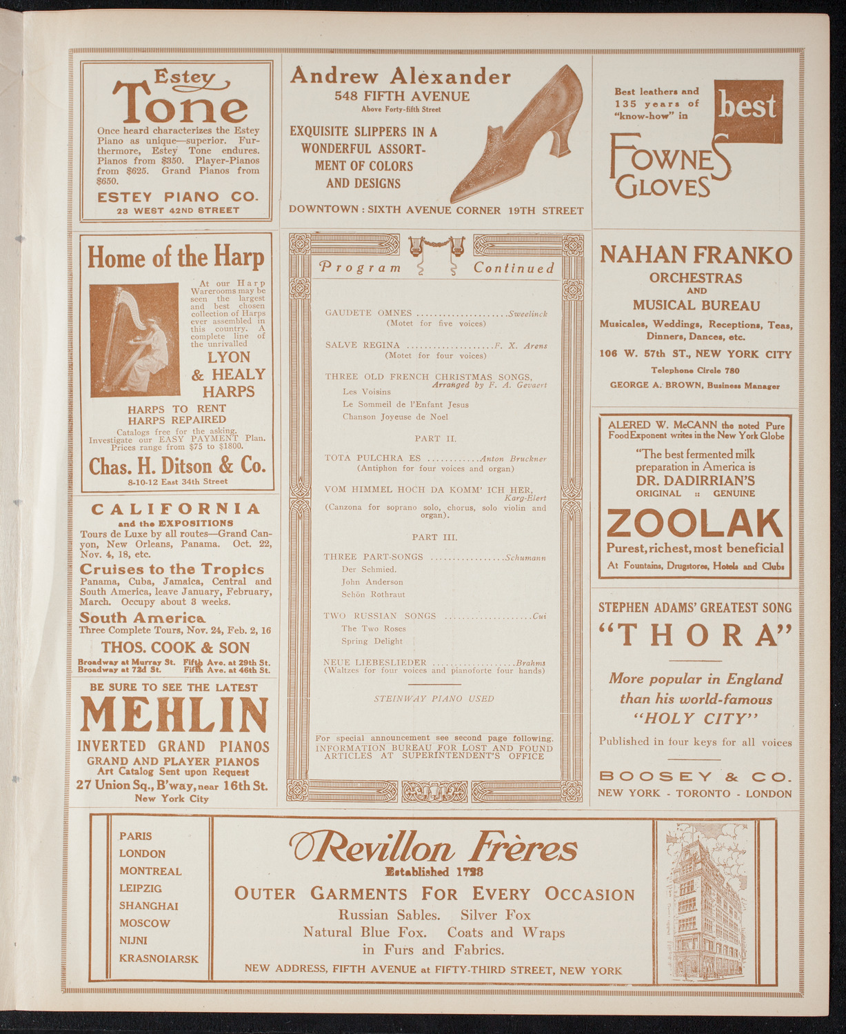 Musical Art Society of New York, December 14, 1915, program page 7