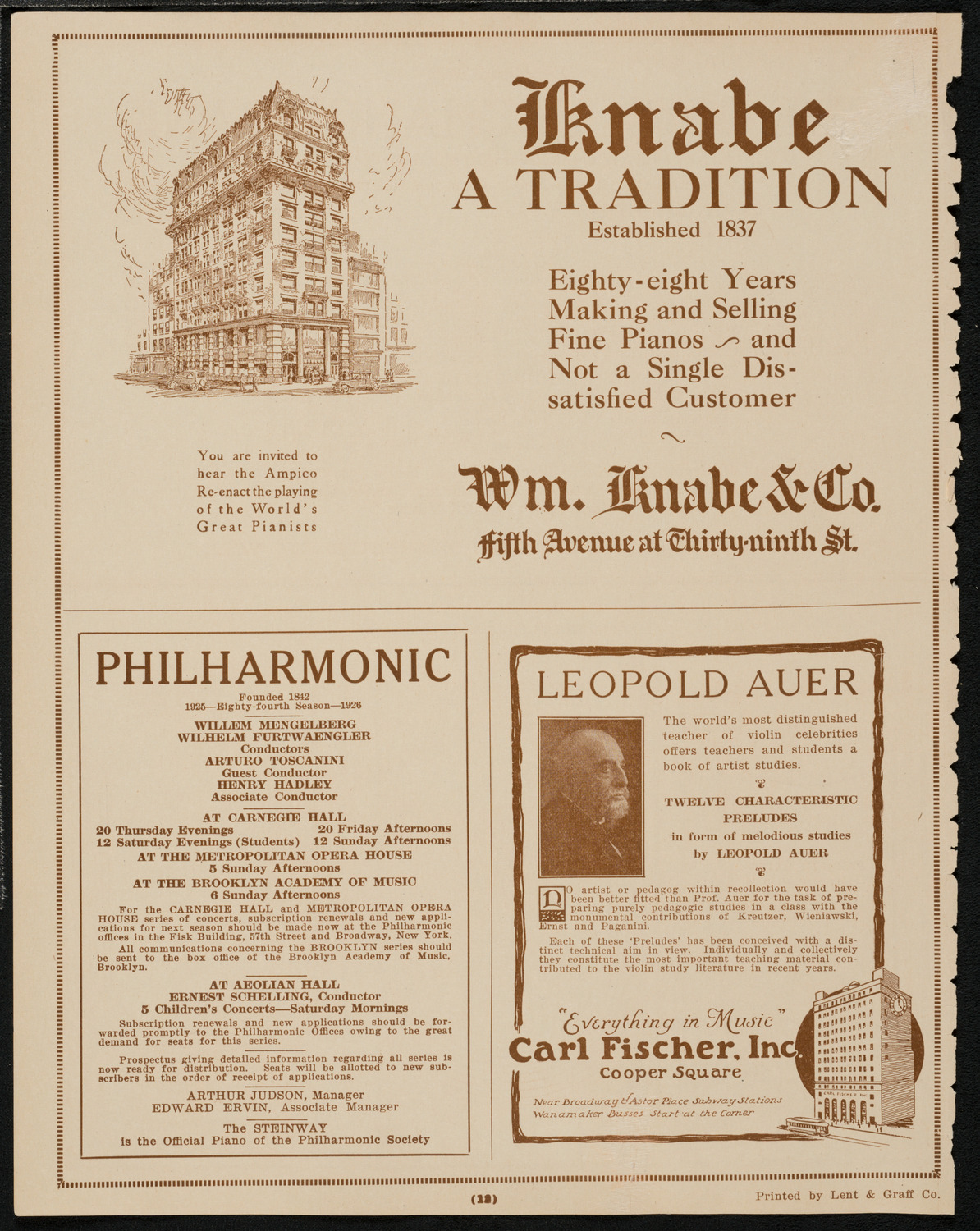 Kriens Symphony Club, May 23, 1925, program page 12