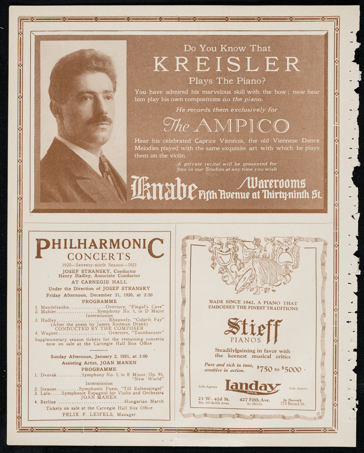 National Symphony Orchestra, December 26, 1920, program page 12