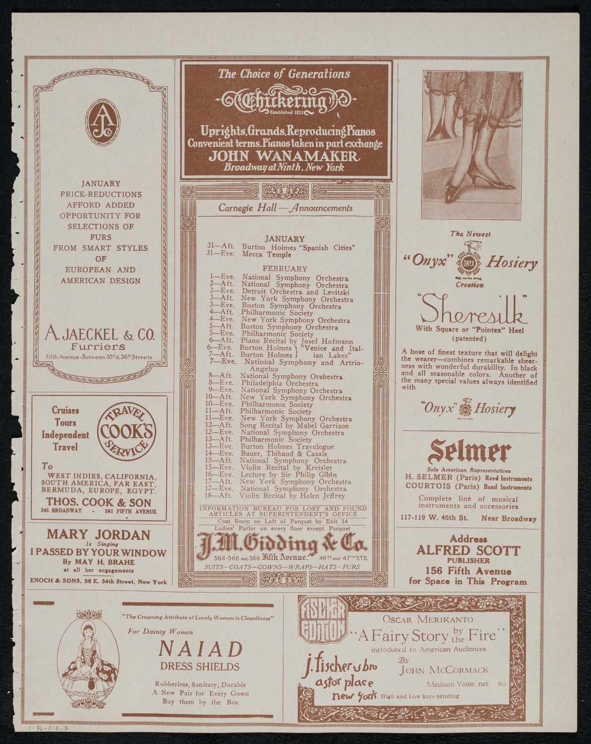 Burton Holmes Travelogue: Spanish Cities, January 30, 1921, program page 3