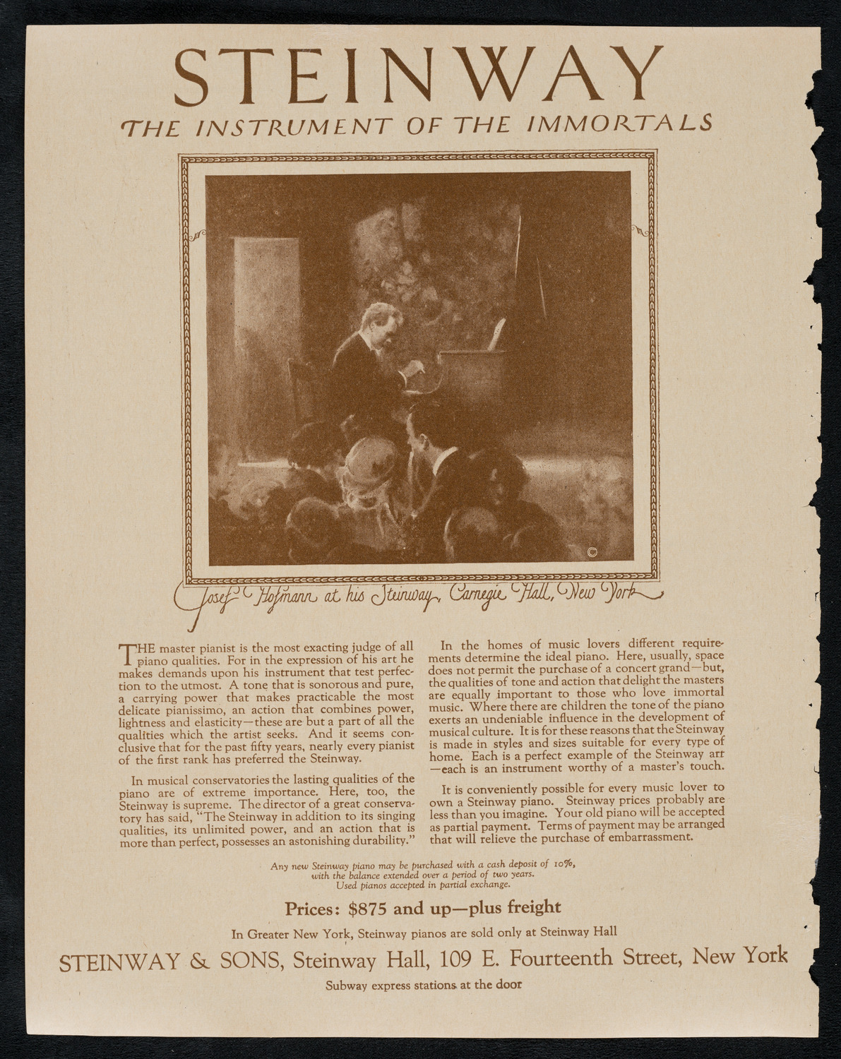 Jewish Ministers Cantors Association of America, March 4, 1923, program page 4