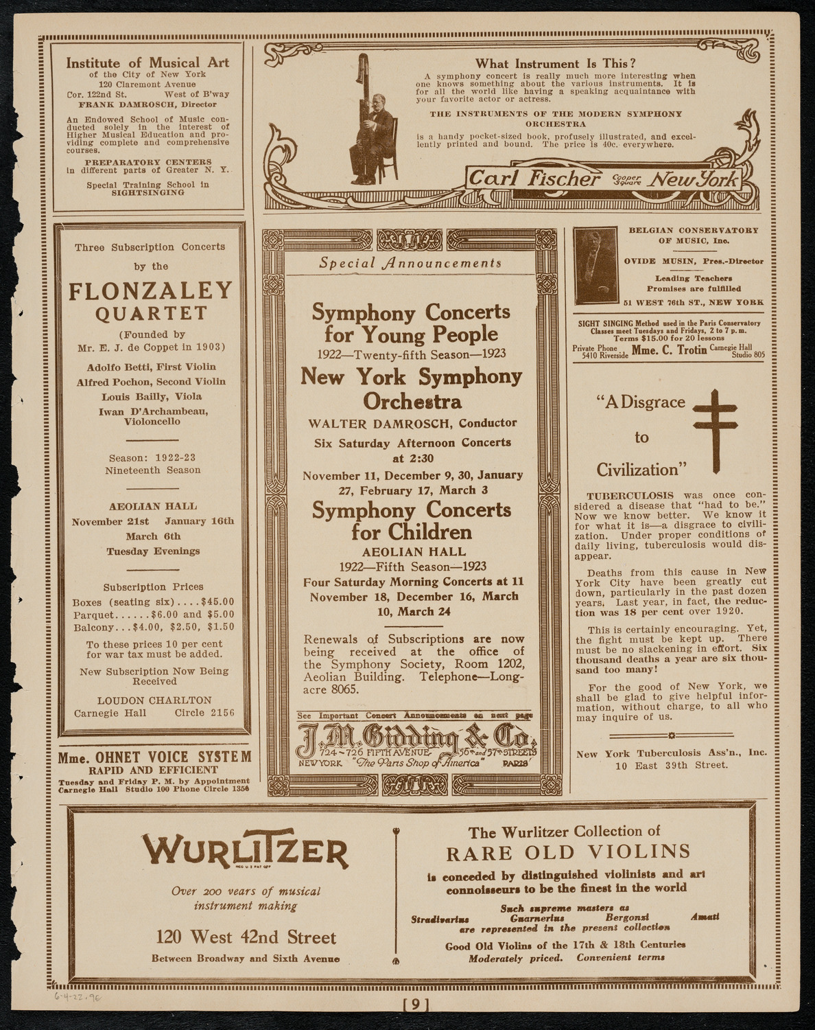 Grand Gala Concert, June 4, 1922, program page 9