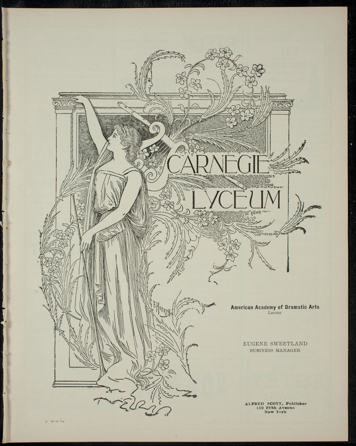 Elmendorf Lecture: Climbing the High Alps, October 21, 1904, program page 1