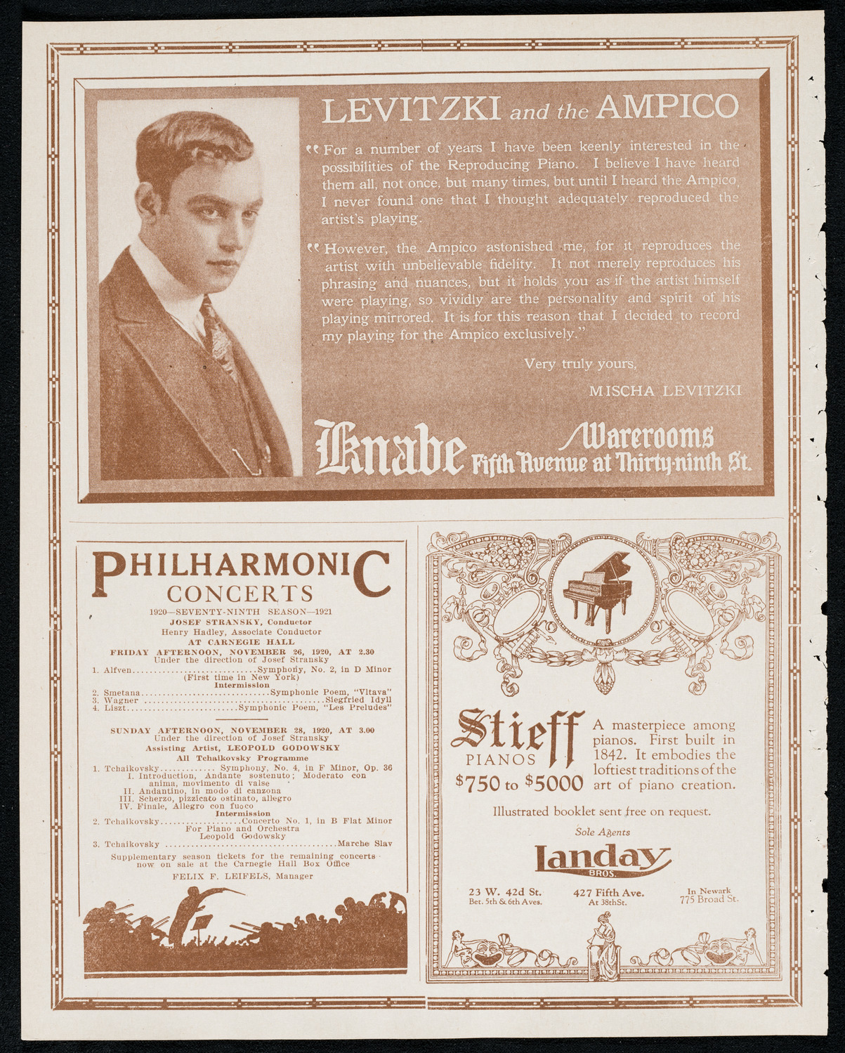 National Symphony Orchestra, November 23, 1920, program page 12