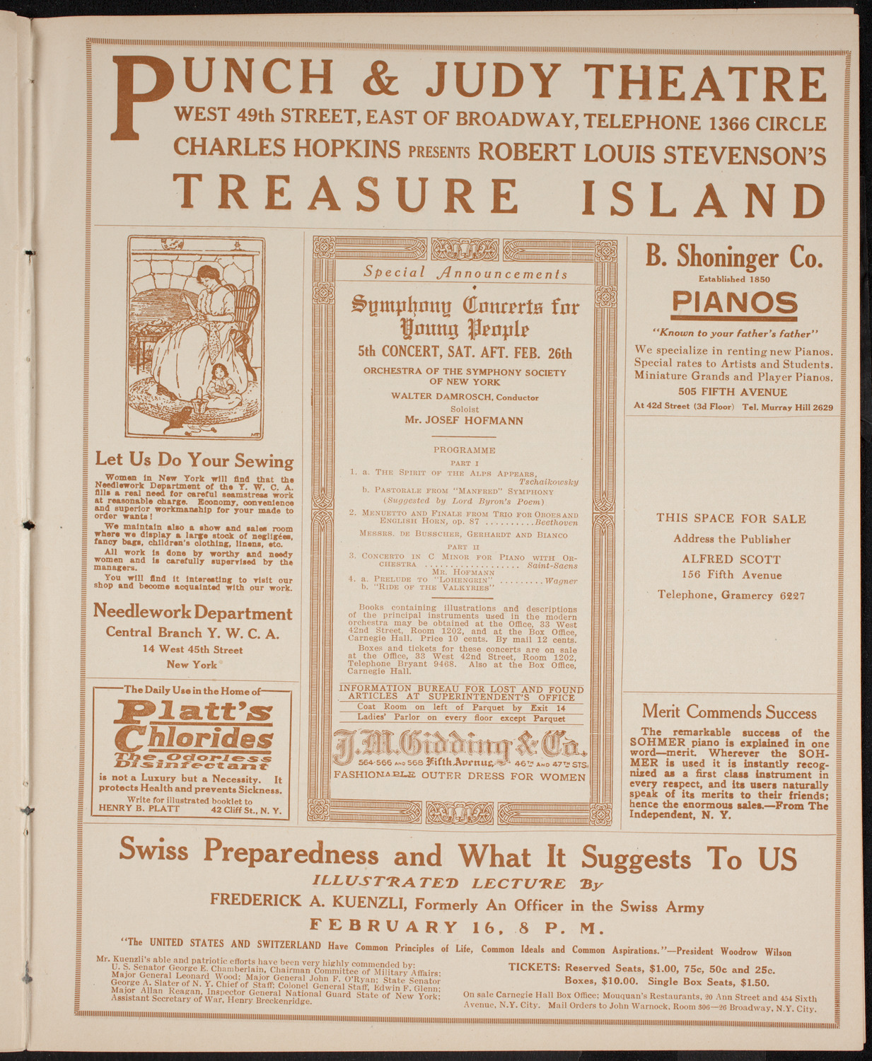 New York Philharmonic, February 10, 1916, program page 9