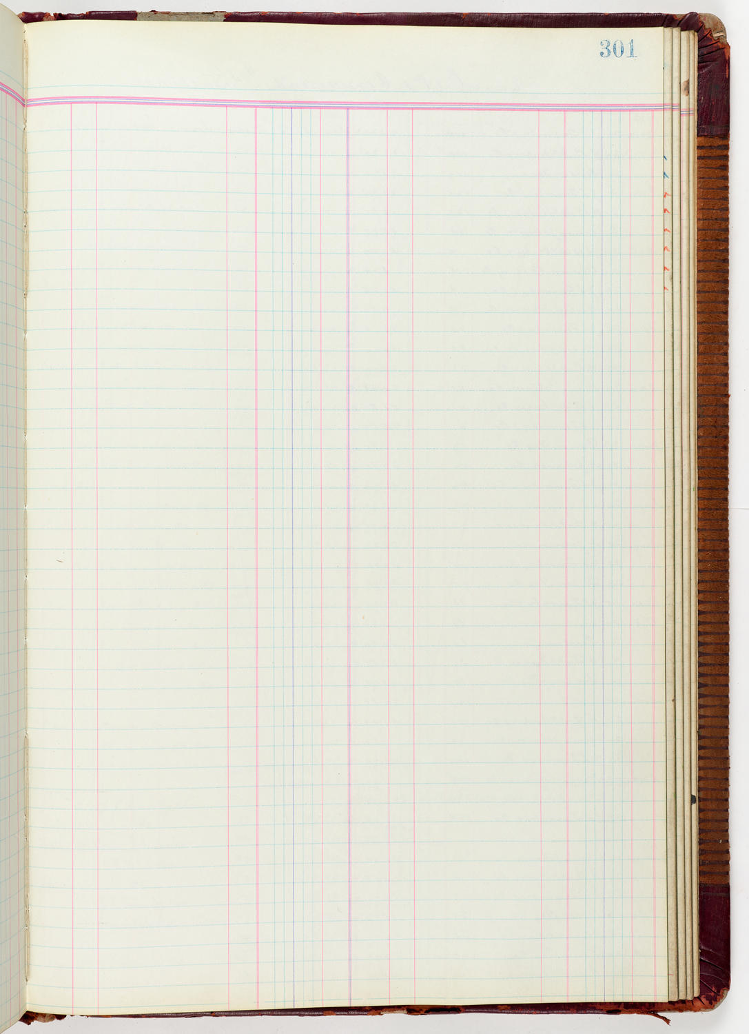 Music Hall Accounting Ledger Journal, volume 6, page 301