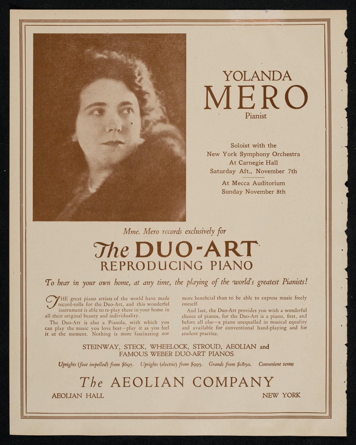 New York Philharmonic, November 6, 1925, program page 2