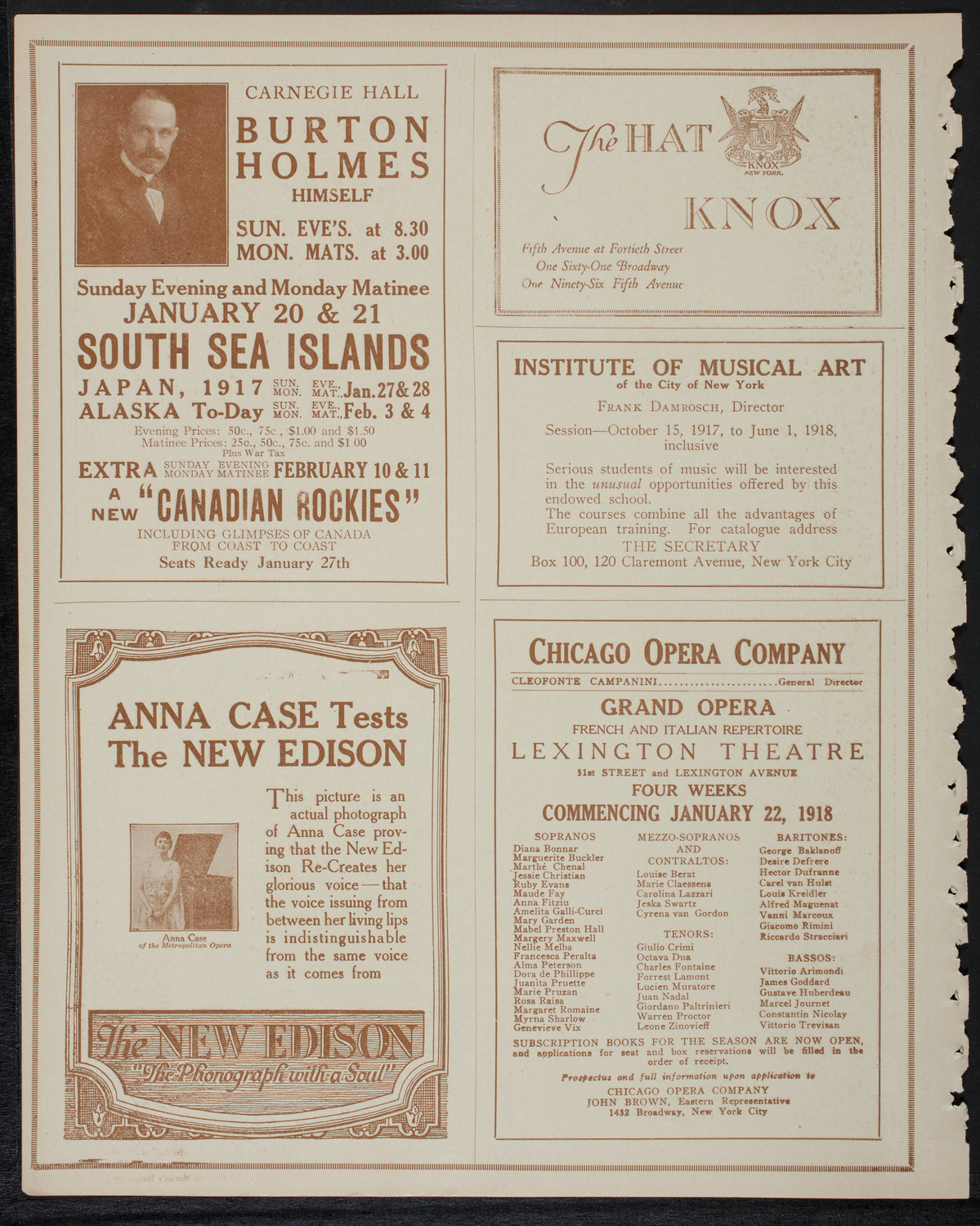 New York Philharmonic: Beethoven-Brahms Festival, January 20, 1918, program page 2