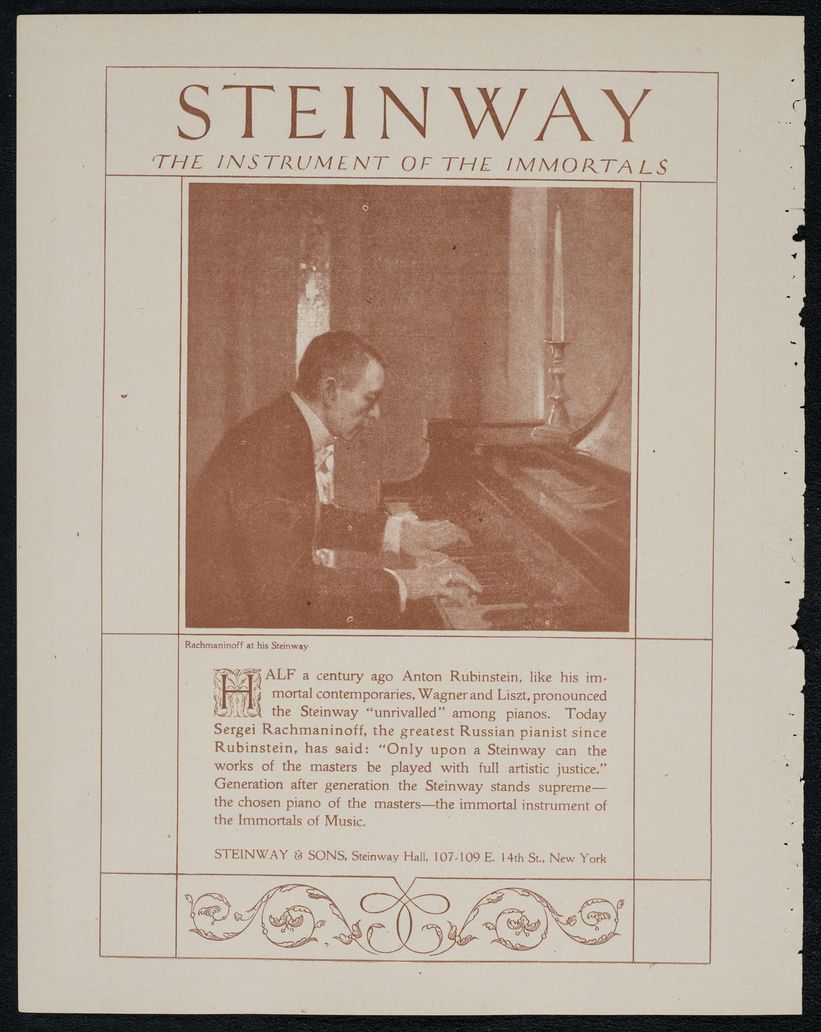 National Symphony Orchestra, February 9, 1921, program page 4