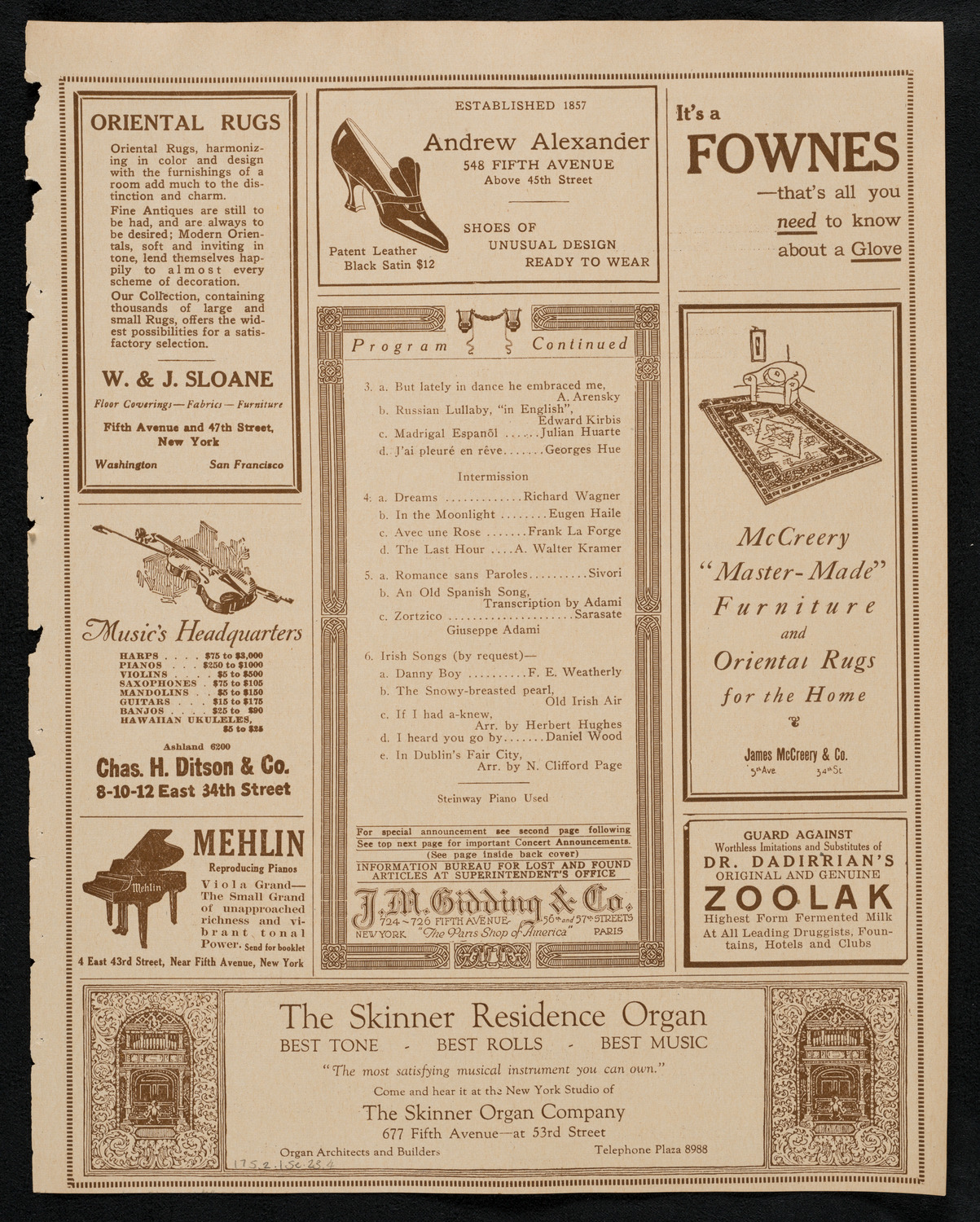 Cecilia Guider, Soprano, February 15, 1923, program page 7
