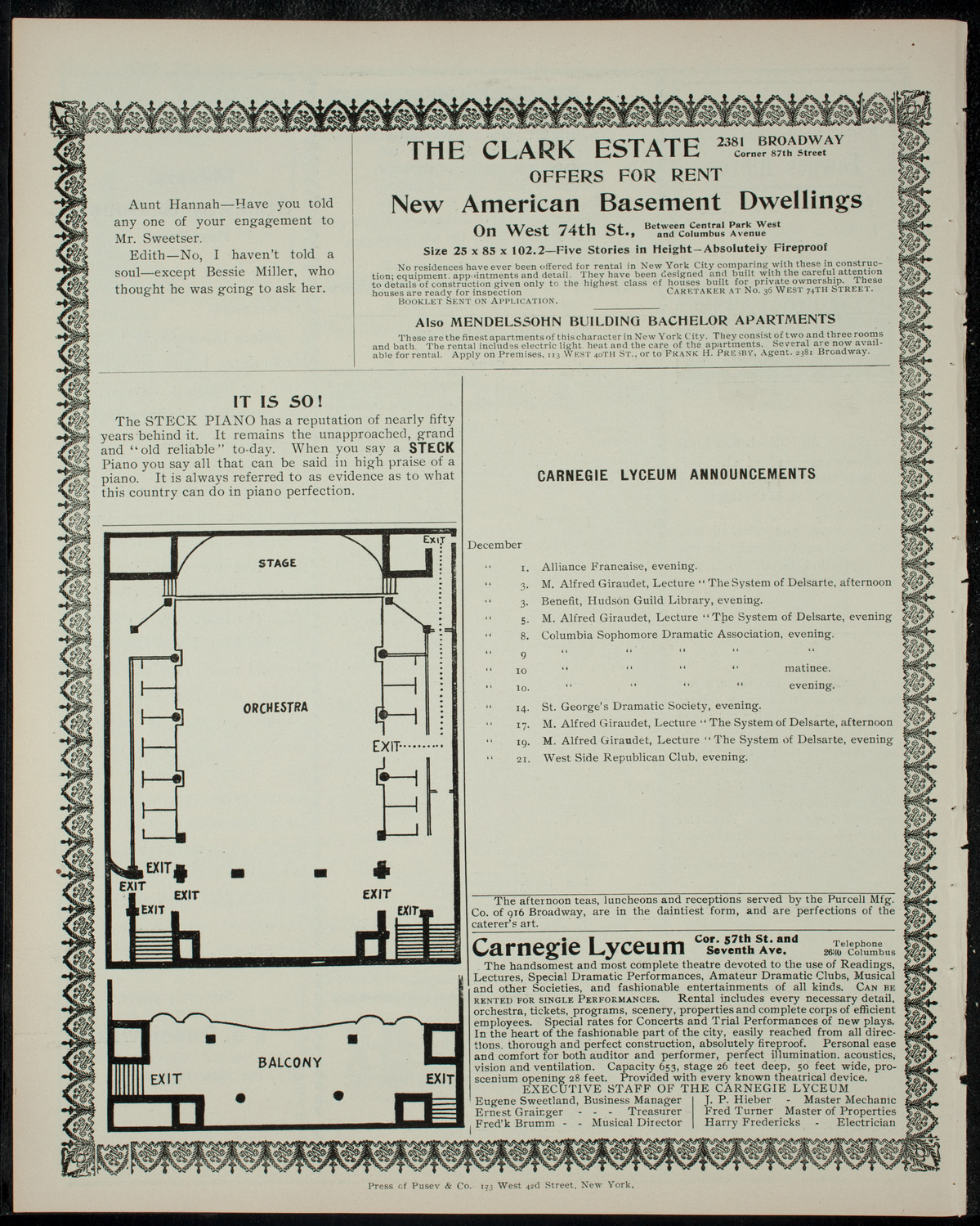 Ogden Crane School of Opera, November 30, 1904, program page 4