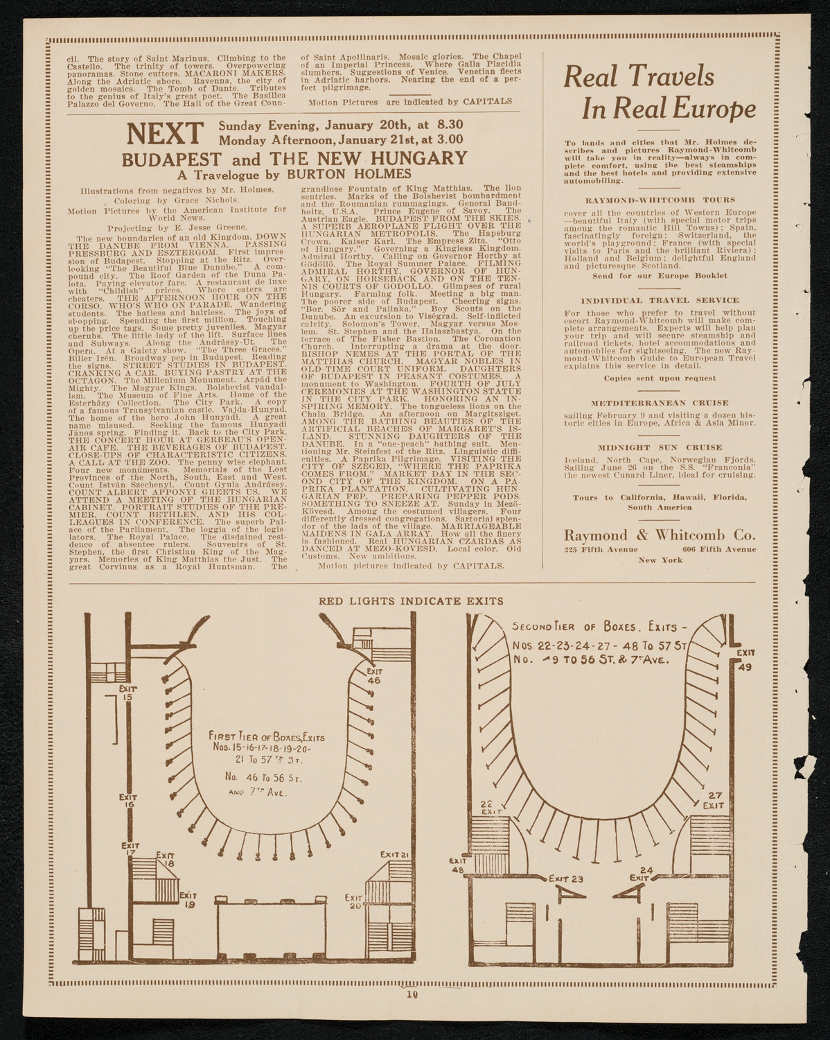 Burton Holmes Travelogue: Motoring Through Italy, January 14, 1924, program page 10